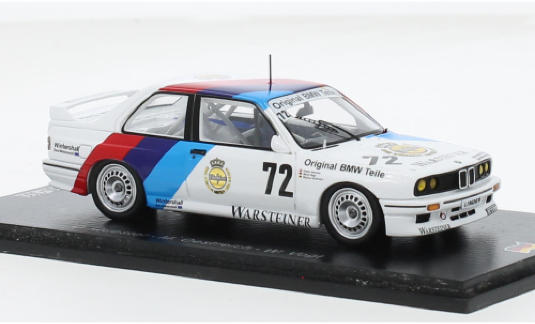 Bmw M3 1/43 Spark (E30) No.72 24h N&uuml;rburgring 1987 1:43 modelauto