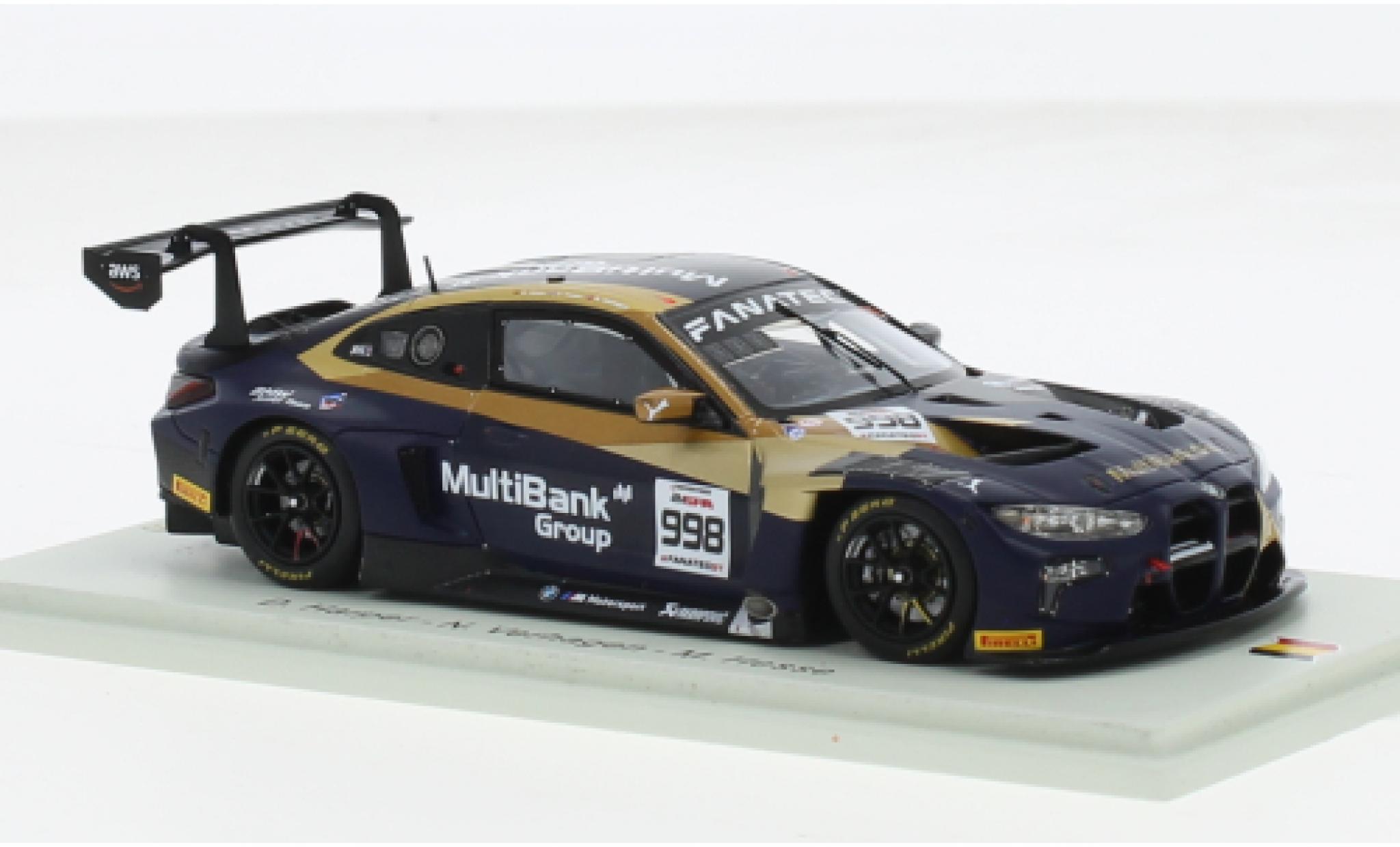 Bmw M4 1/43 Spark GT3 No.998 ROWE Racing 24h Spa 2023 1:43 modelauto