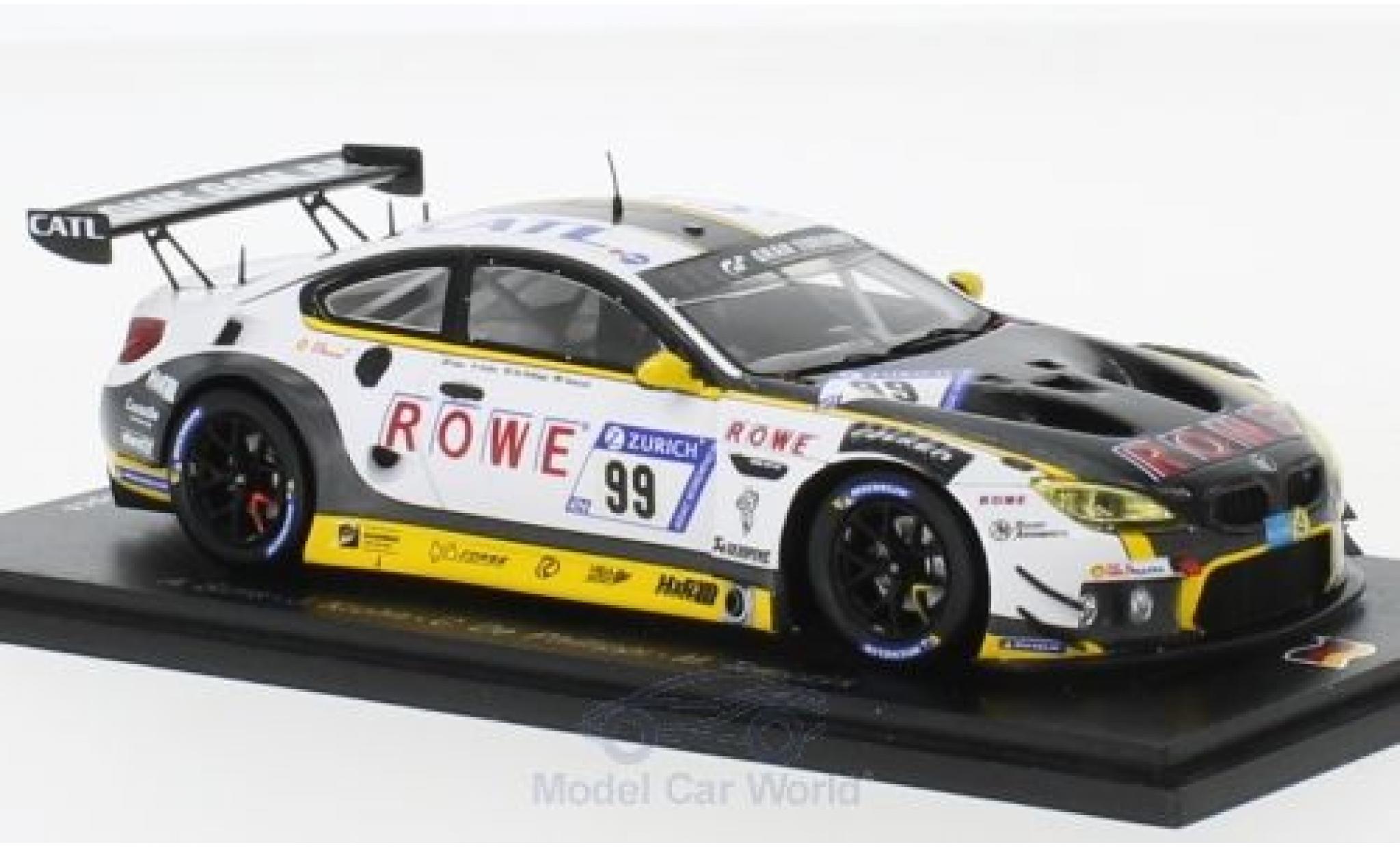 Bmw M6 1/43 Spark GT3 No.99 Rowe Racing 24h N&uuml;rburgring 2018 A.Sims/J.Krohn/C.de Phillippi/M.Tomczyk modelauto
