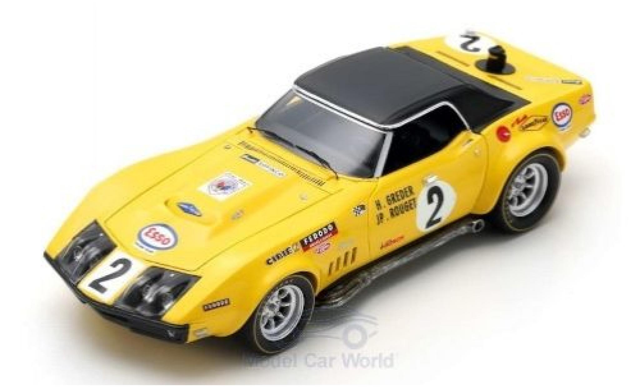 Chevrolet Corvette 1/43 Spark No.2 24h Le Mans 1970 H.Greder/J.P.Roodt modelauto