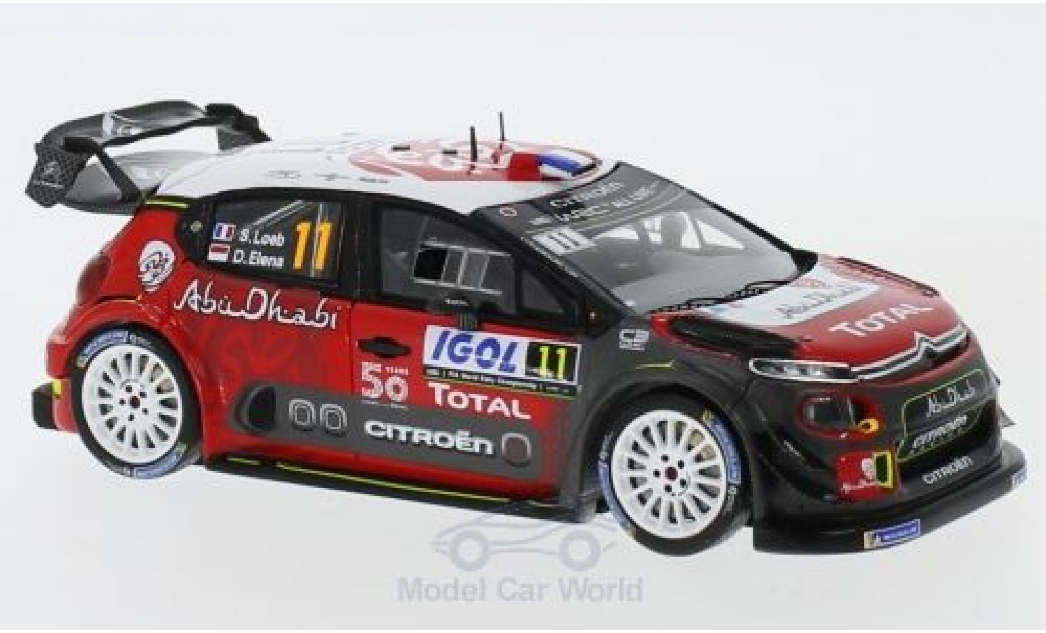Citroen C3 1/43 Spark WRC No.11 Total Abu Dhabi WRT Rallye WM Rallye Tour de Corse 2018 S.Loeb/D.Elena modelauto