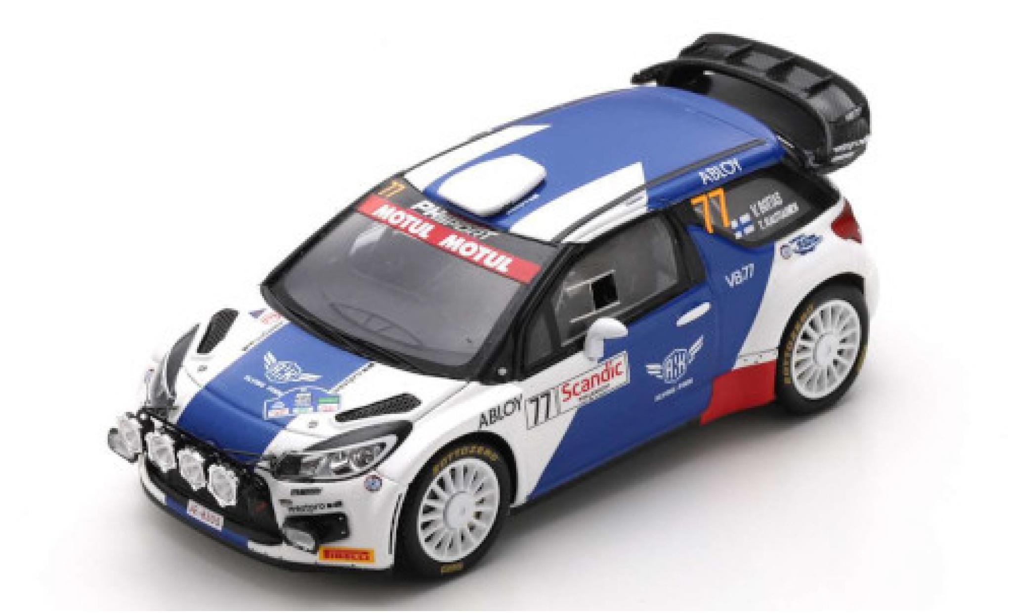 DS Automobiles DS3 1/43 Spark Citroen WRC No.77 PH Sport Arctic Lapland Rally 2020 V.Bottas/T.Rautiainen modelauto