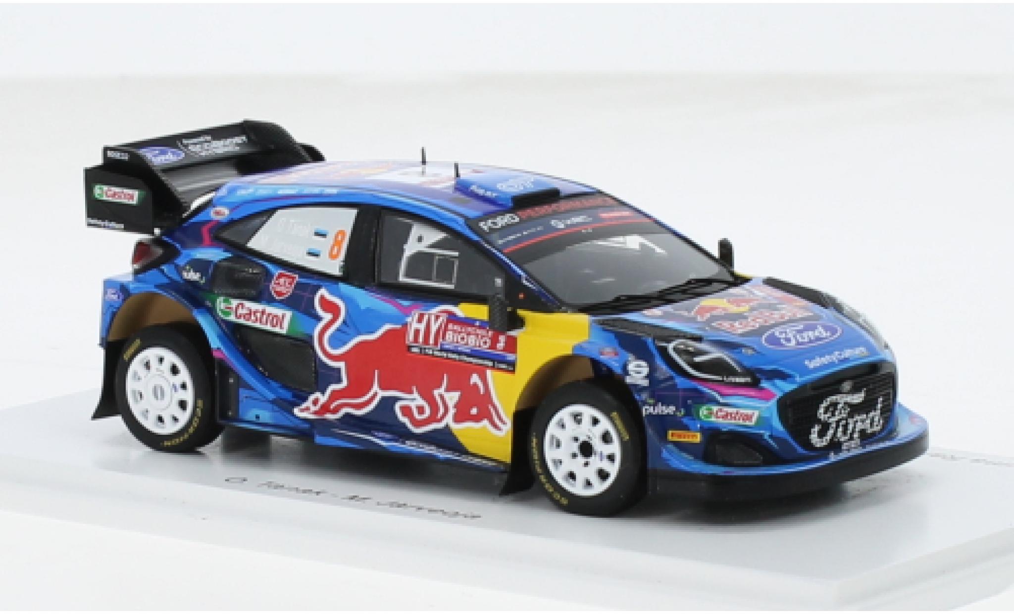 Ford Puma 1/43 Spark Rally1 No.8 M-Sport World Rally Team Red Bull Rallye WM Rallye Chile 2023 1:43 modelauto