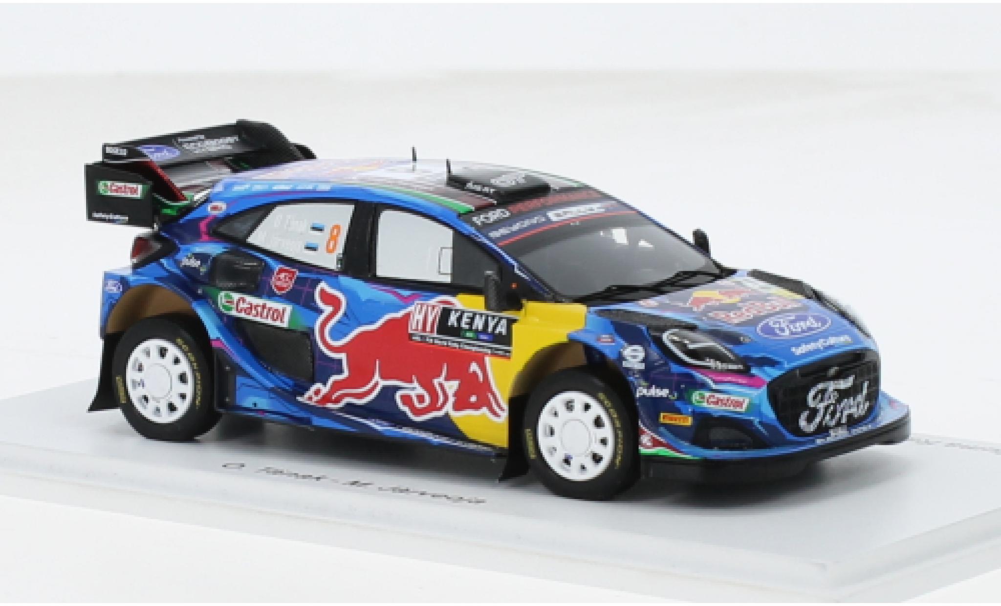 Ford Puma 1/43 Spark Rally1 No.8 M-Sport World Rally Team Red Bull Rallye WM Safari Rallye 2023 1:43 modelauto
