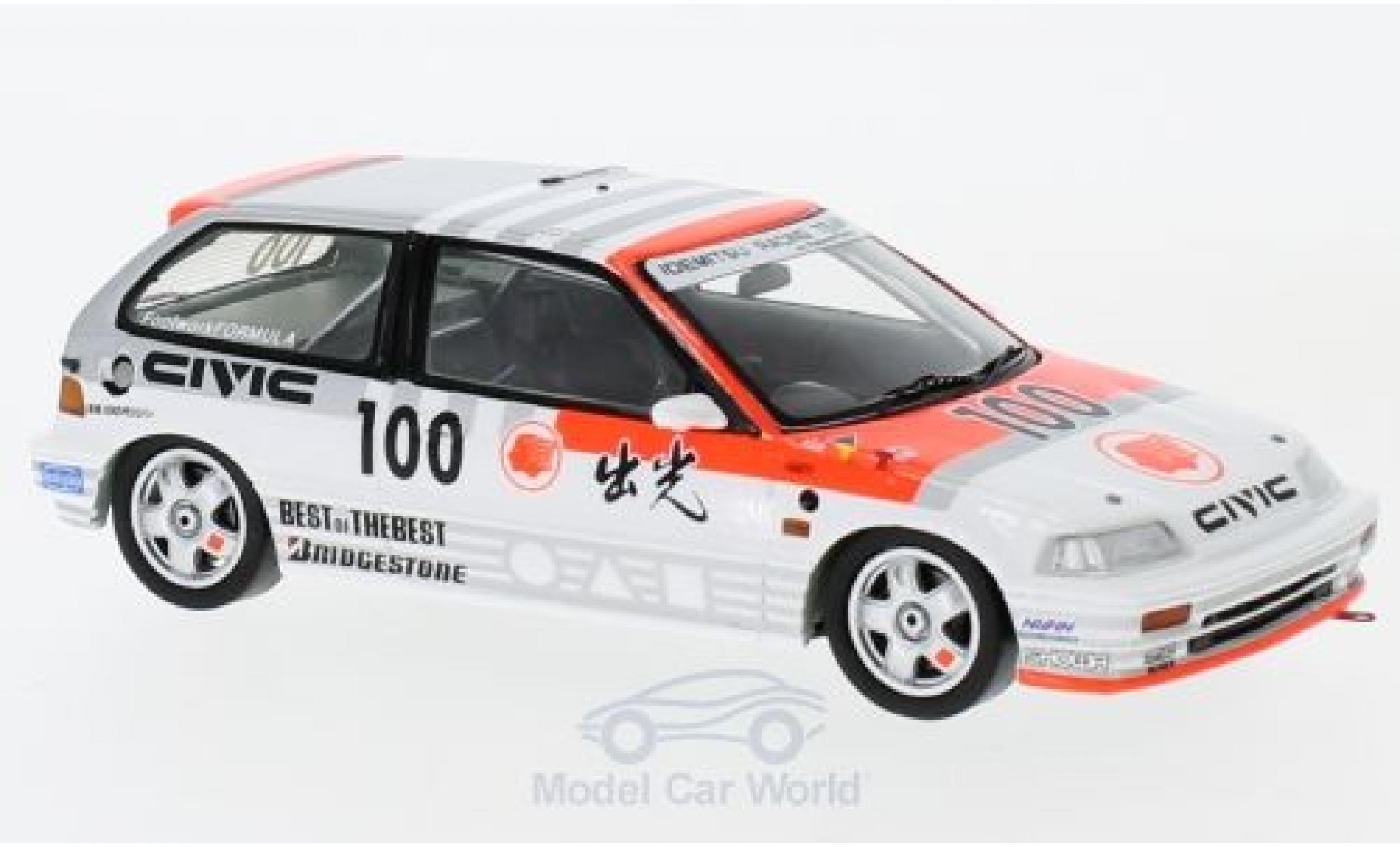 Honda Civic 1/43 Spark EF3 RHD No.100 JTC Suzuka 1989 U.Katayama/E.Muramatsu modelauto