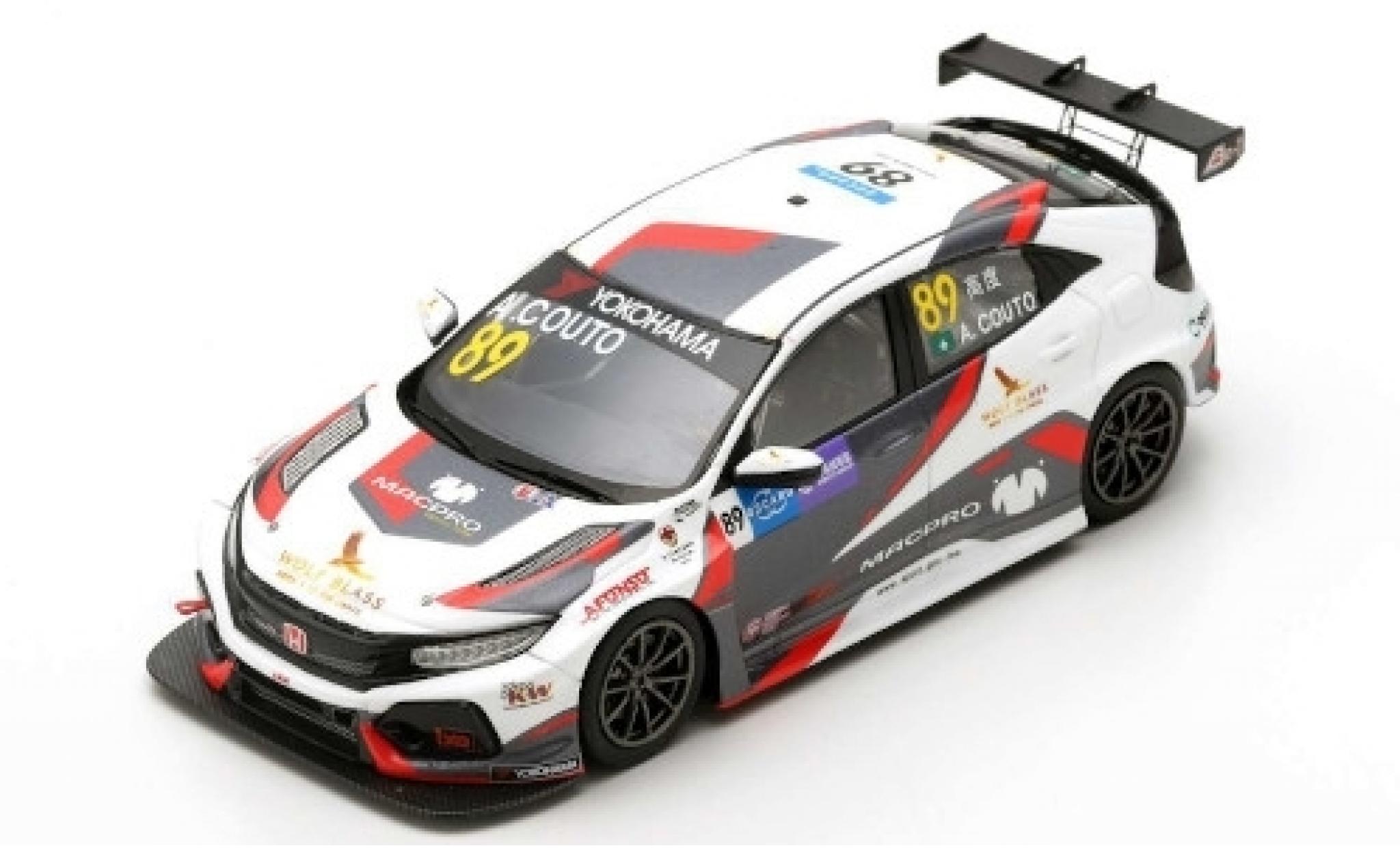 Honda Civic 1/43 Spark Type R TCR No.89 MacPro Racing Team WTCR Macau Guia Race 2018 A.Couto modelauto