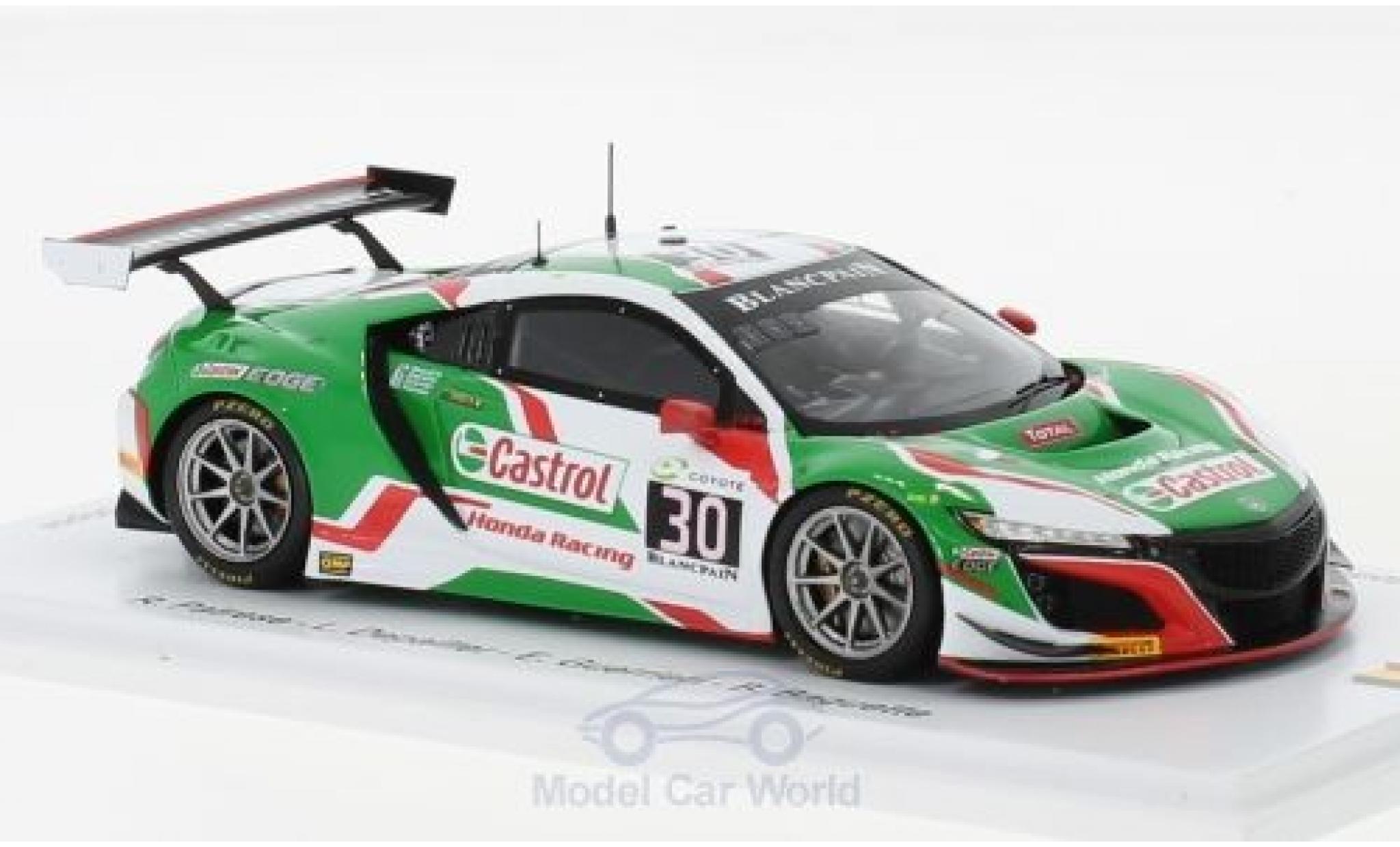 Honda NSX 1/43 Spark GT3 No.30 Castrol Racing Castrol 24h Spa 2018 R.Patrese/P.Depailler/E.Guerrieri/B.Baguette modelauto