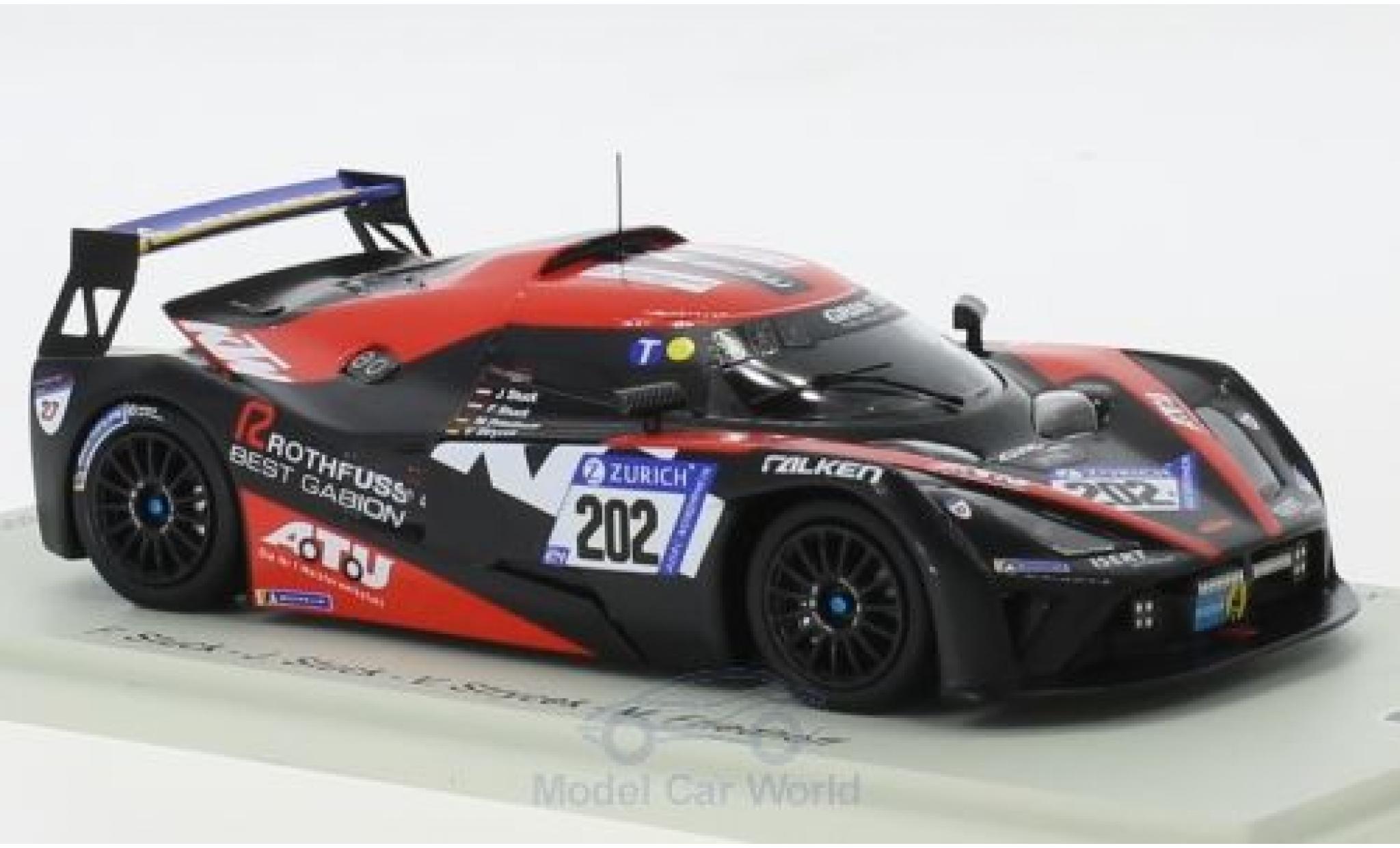 Aston Martin V8 Vantage GT4 1/43 Spark KTM X-Bow GT4 No.202 Isert Motorsport 24h N&uuml;rburgring 2018 F.Stuck/J.Stuck/V.Strycek/M.Friedhoff modelauto