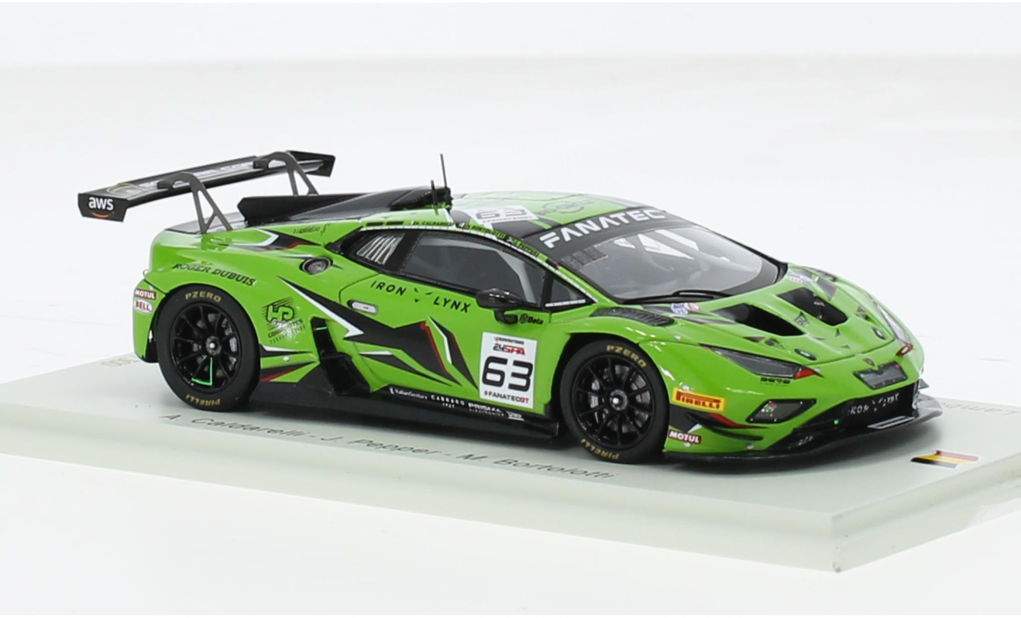 Lamborghini Huracan 1/43 Spark GT3 EVO 2 No.63 Iron Lynx 24h Spa 2023 1:43 modelauto