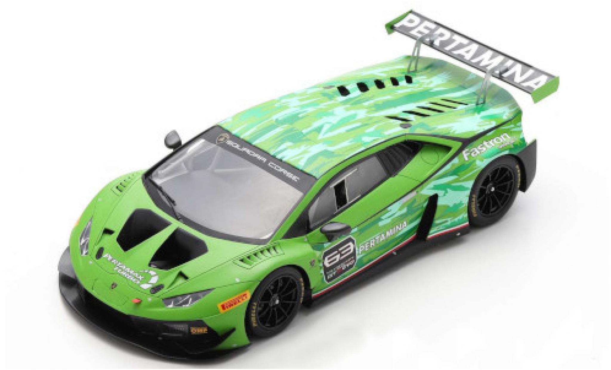 Lamborghini Huracan 1/18 Spark GT3 EVO No.63 Squadra Corse 2018 v&eacute;hicule de pr&eacute;sentation modelauto