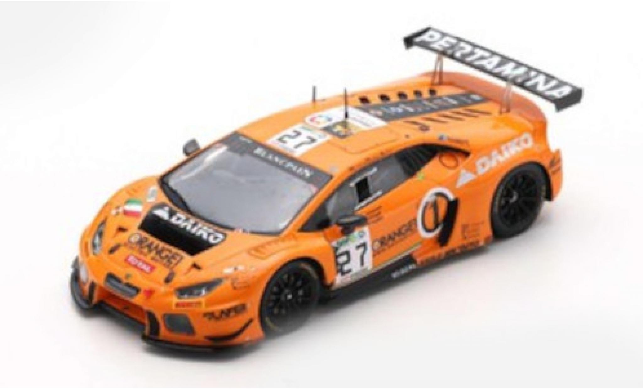 Lamborghini Huracan 1/43 Spark GT3 No.27 Oranje 1 Team Lazarus 24h Spa 2017 L.Filippi/N.Pohler/F.Crestani modelauto