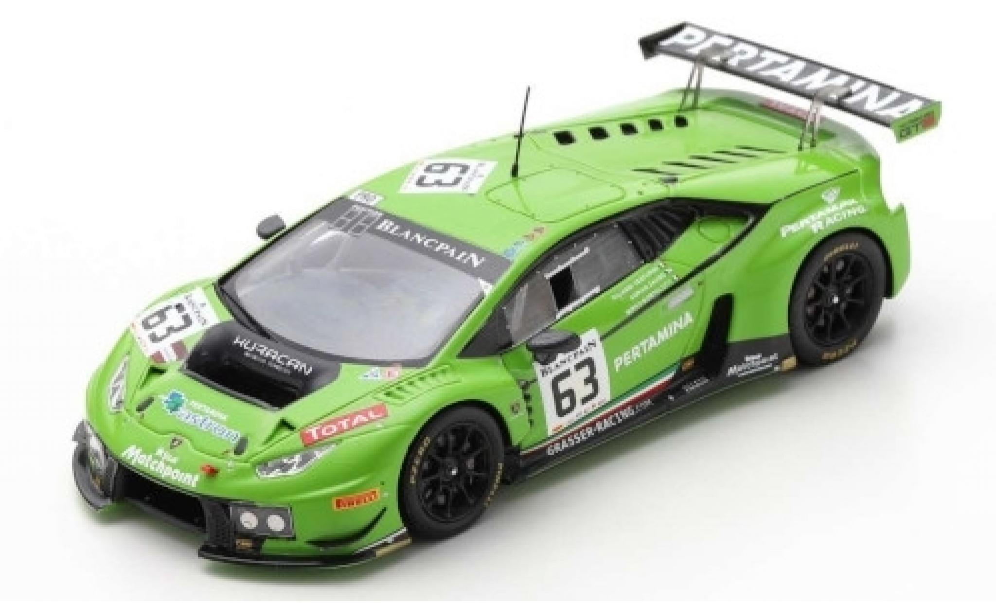 Lamborghini Huracan 1/43 Spark GT3 No.63 Grasser Racing Team Pertamina 24h Le Mans 2015 G.Venturini/A.Zaugg/M.Bortolotti modelauto