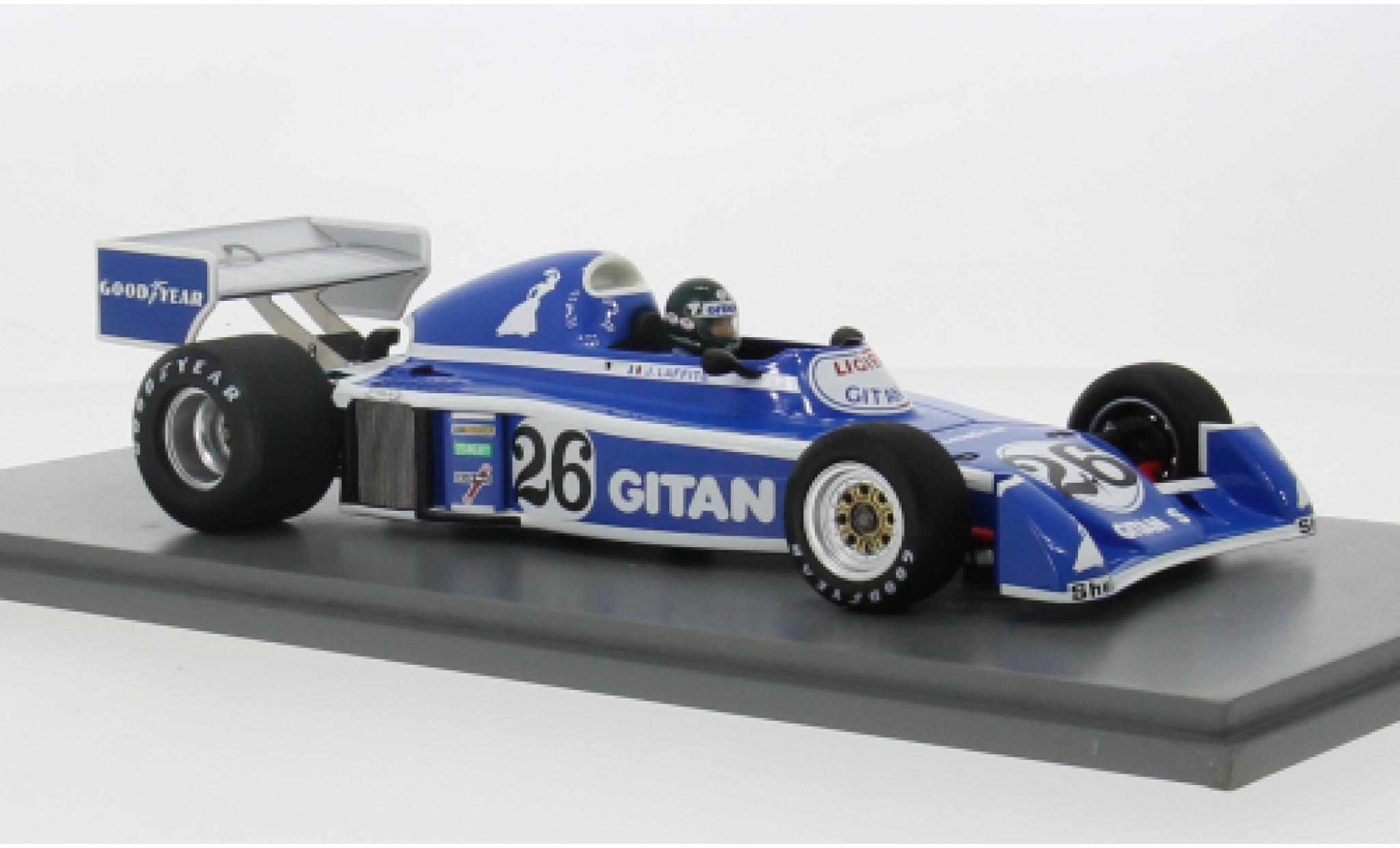 Ligier JS5 1/18 Spark No.26 Gitanes Formel 1 GP Belgien 1976 1:18 modelauto
