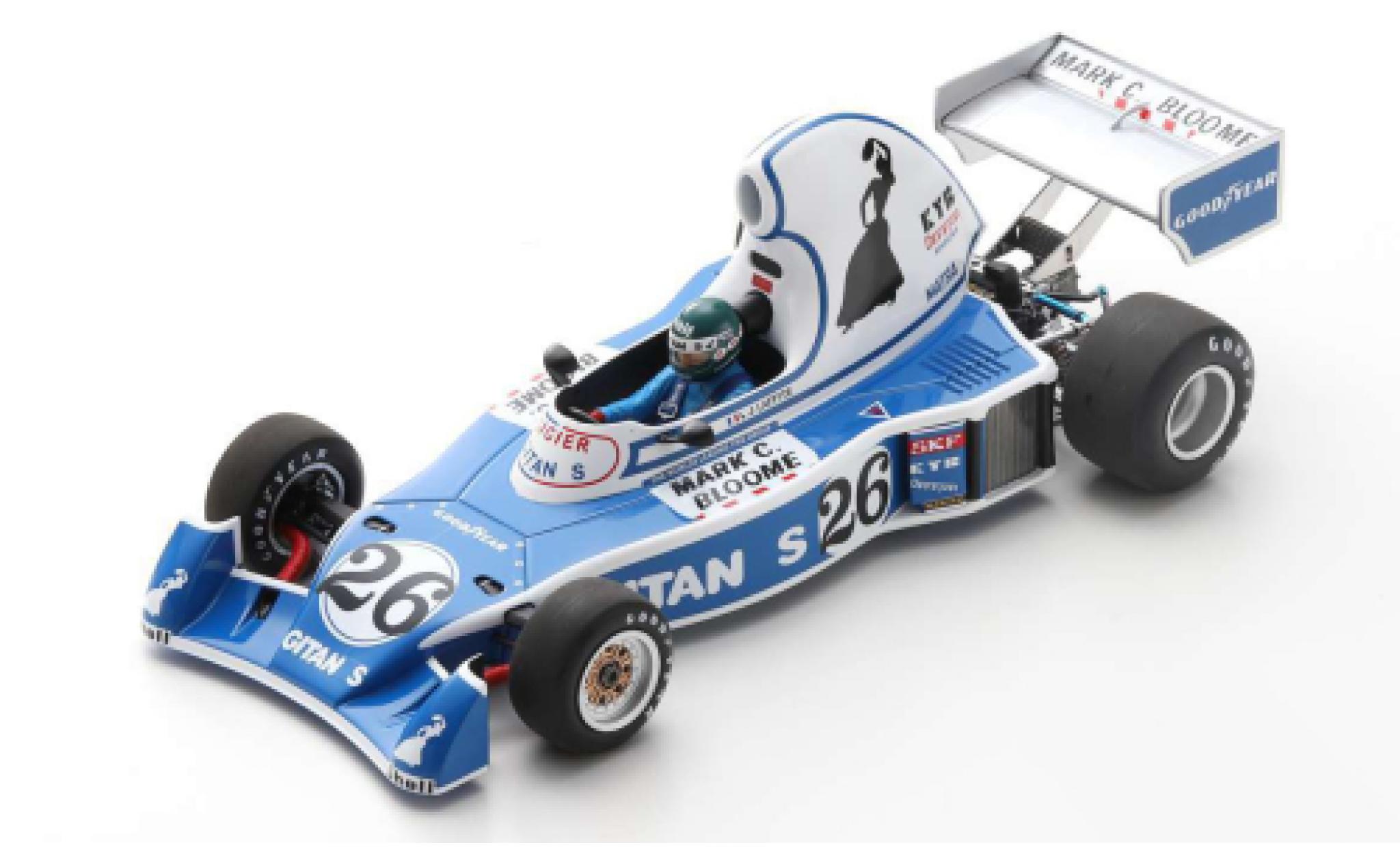 Ligier JS5 1/18 Spark No.26 Gitanes Gitanes Formel 1 GP Long Beach 1976 avec Decals J.Laffite modelauto