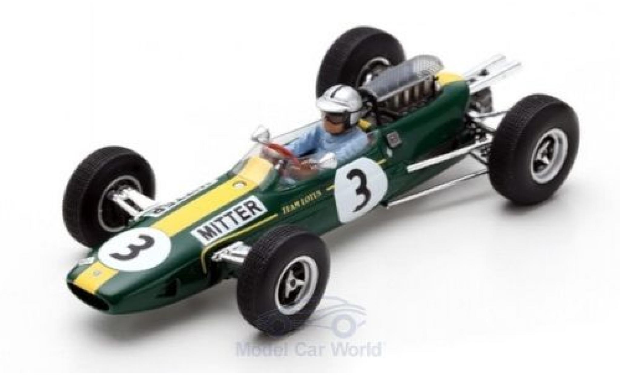 Lotus 25 1/43 Spark No.3 Formel 1 GP Deutschland 1965 G.Mitter modelauto