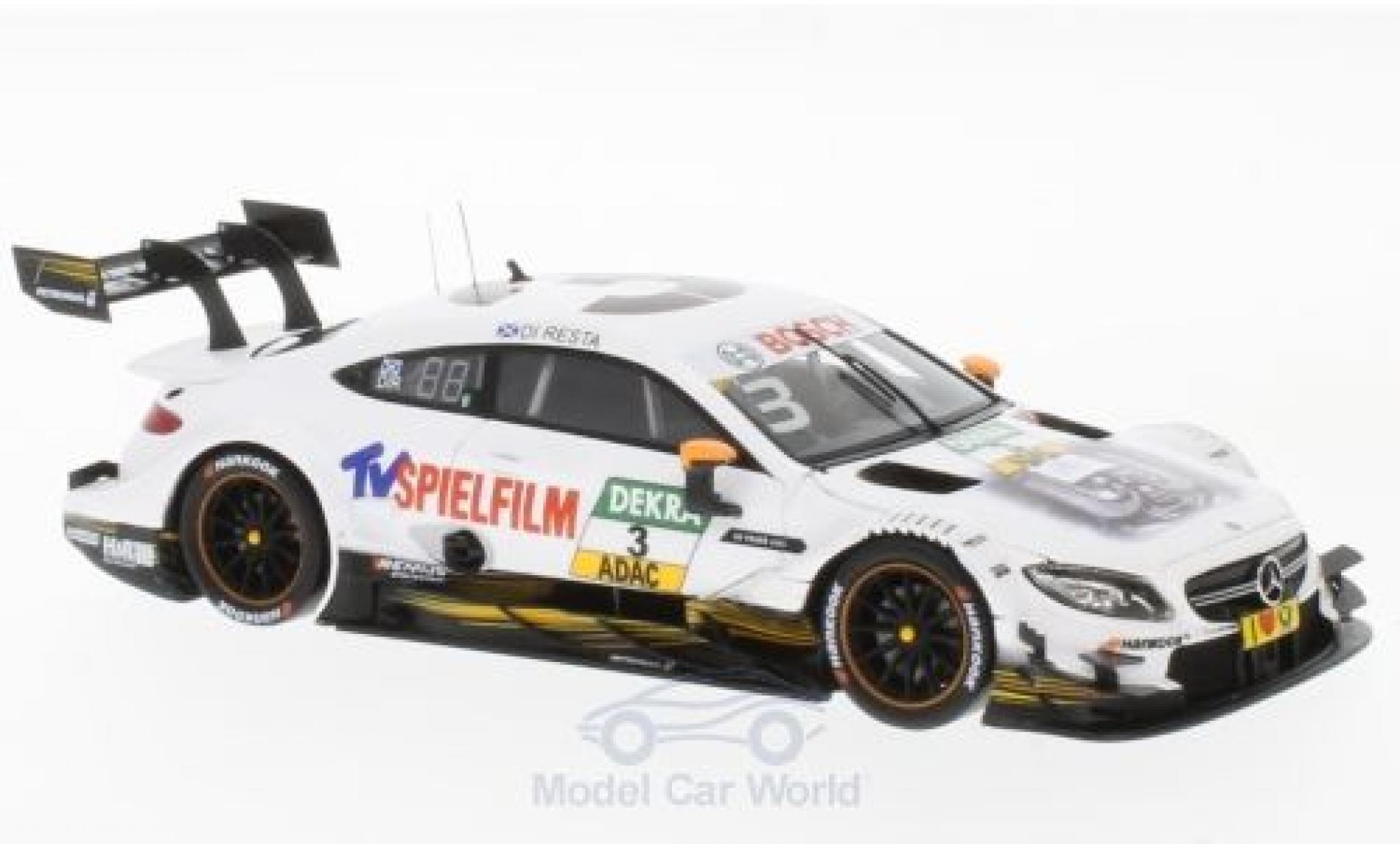 Mercedes Classe C DTM 1/43 Spark AMG C 63 DTM No.3 -AMG DTM Team HWA TV Spielfilm DTM 2017 P.Di Resta modelauto