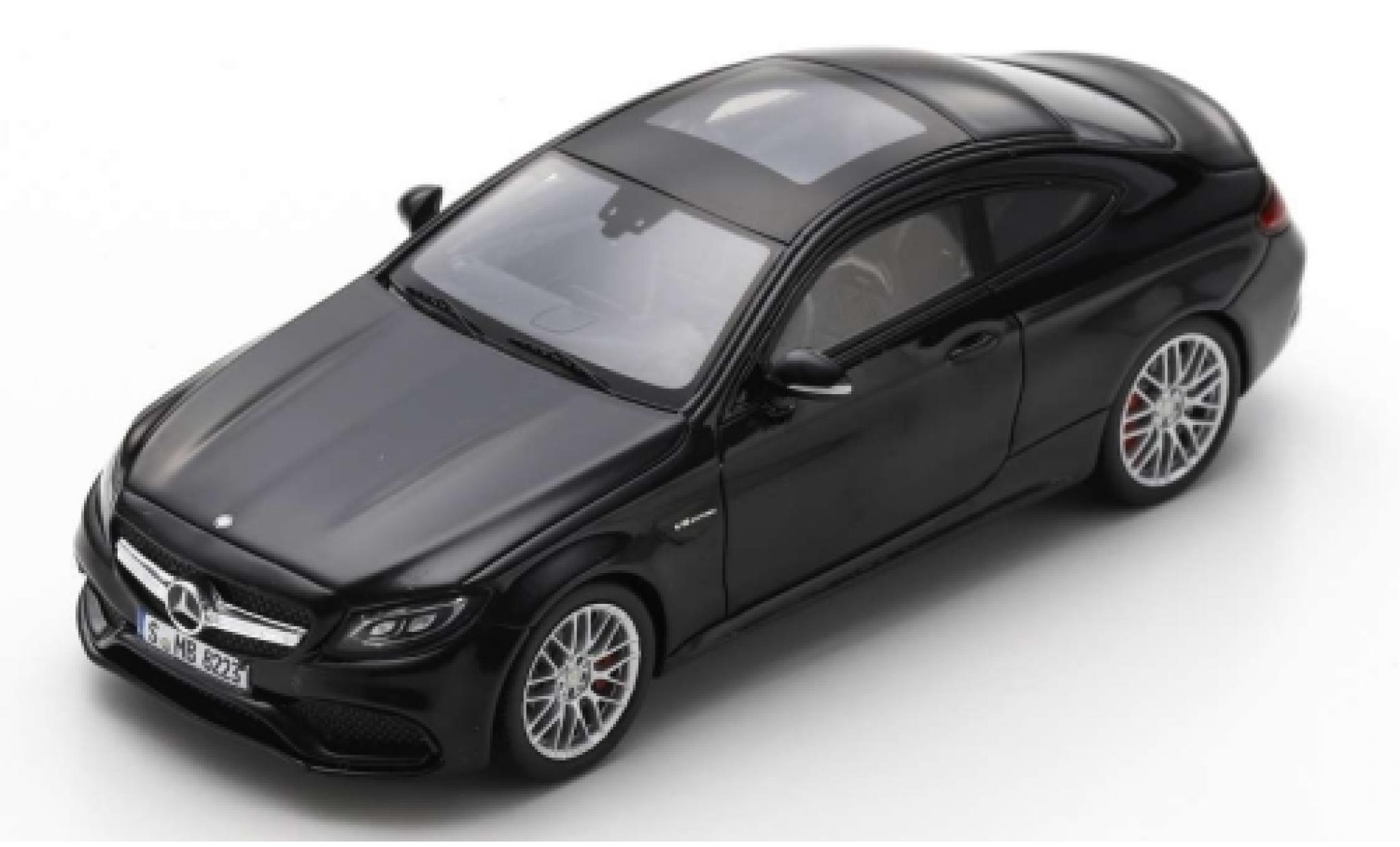 Mercedes Classe C 1/43 Spark AMG C63 Coupe (C205) zwart 2018 modelauto