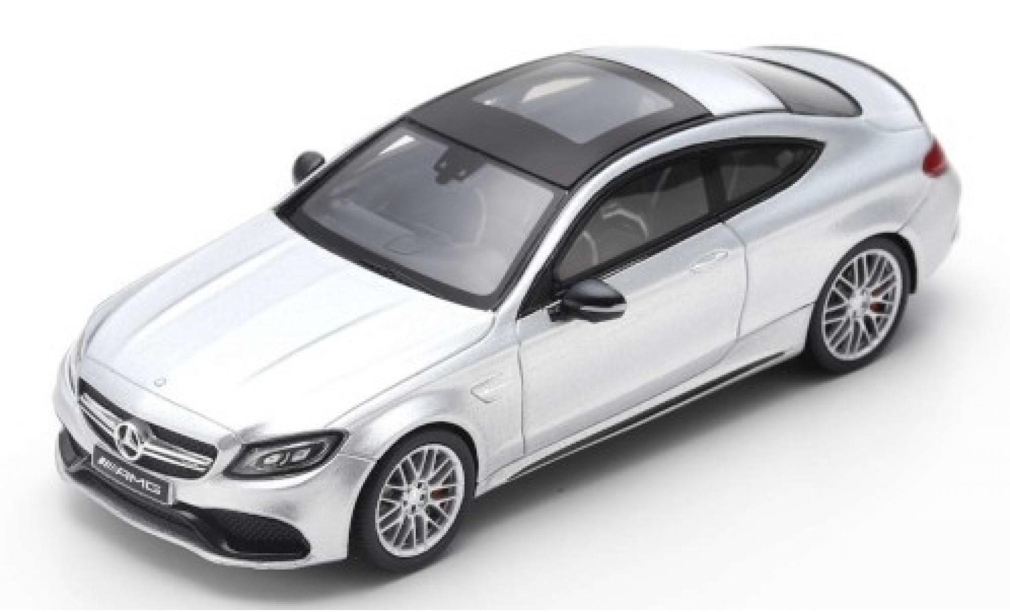 Mercedes Classe C 1/43 Spark AMG C63 Coupe grijs 2018 modelauto