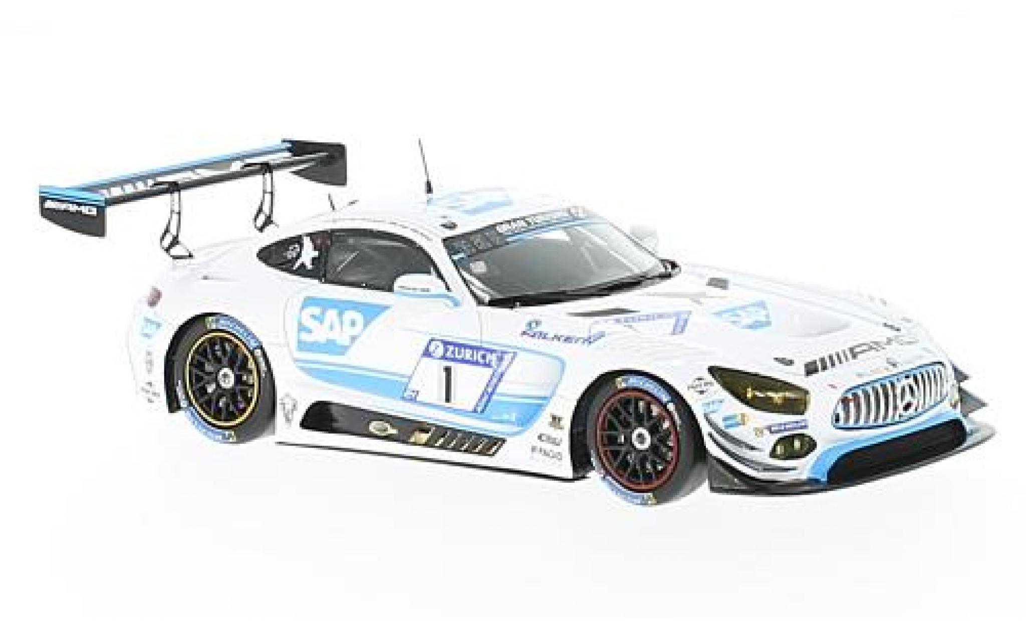 Mercedes AMG GT 1/43 Spark 3 No.1 Black Falcon 24h N&uuml;rburgring 2017 M.Engel/A.Christodoulou/Y.Buurman/M.Metzger modelauto