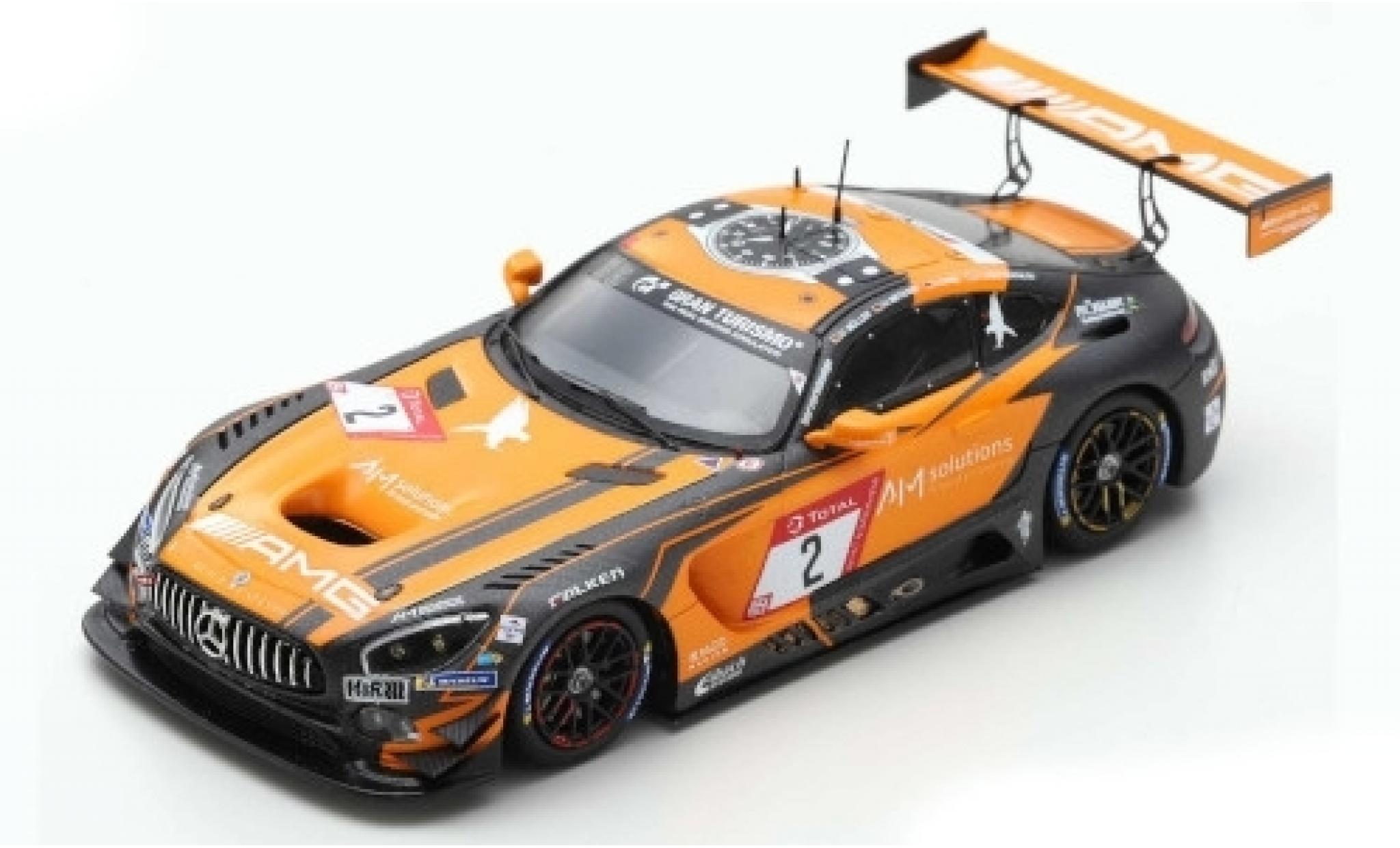 Mercedes AMG GT 1/43 Spark 3 No.2 -AMG Team Black Falcon 24h N&uuml;rburgring 2019 A.Christodoulou/M.Engel/M.Metzger/D.M&uuml;ller modelauto