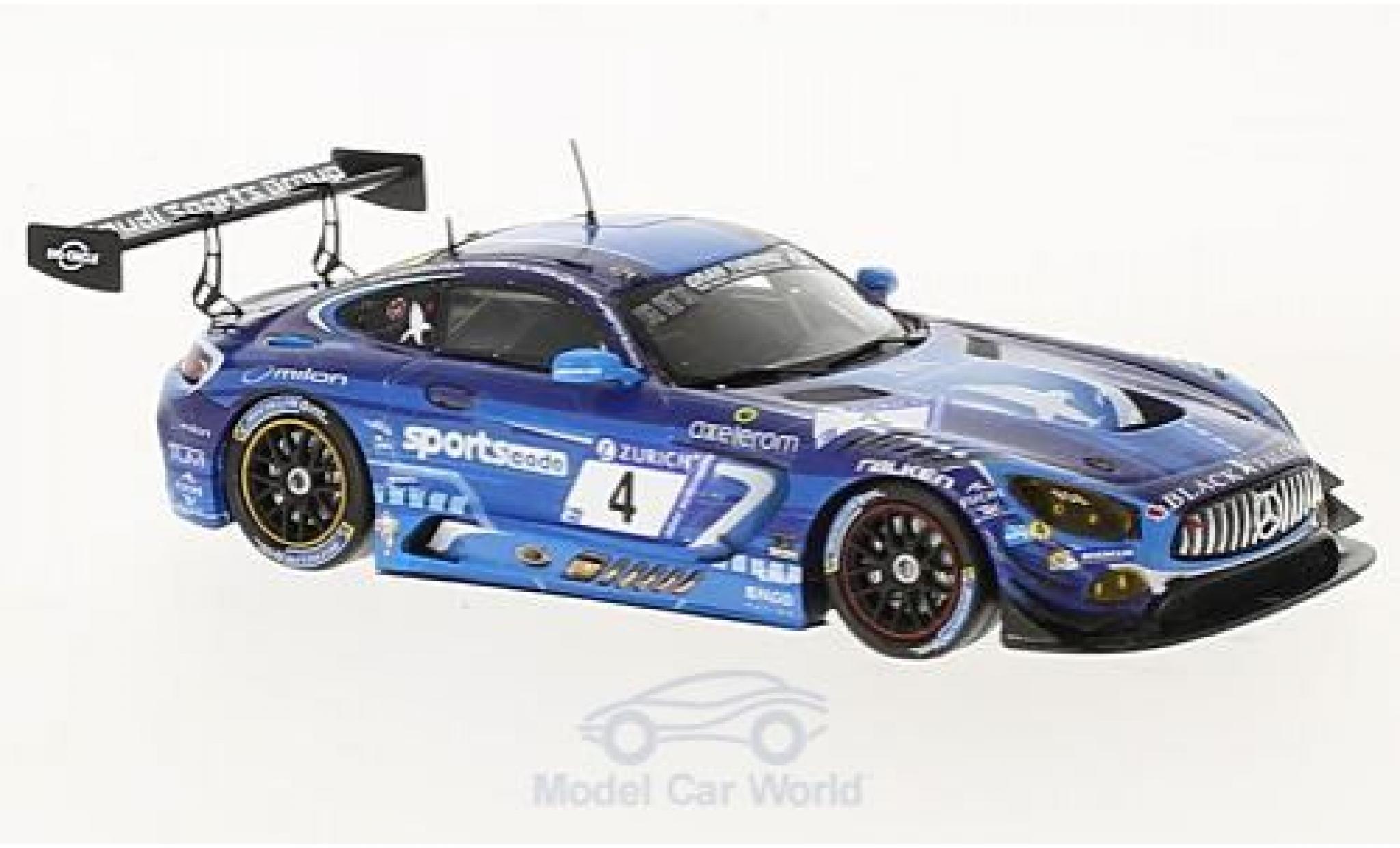 Mercedes AMG GT 1/43 Spark 3 No.4 Black Falcon 24h N&uuml;rburgring 2017 H.Haupt/A.Al Faisal/L.Stolz/D.Juncadella modelauto