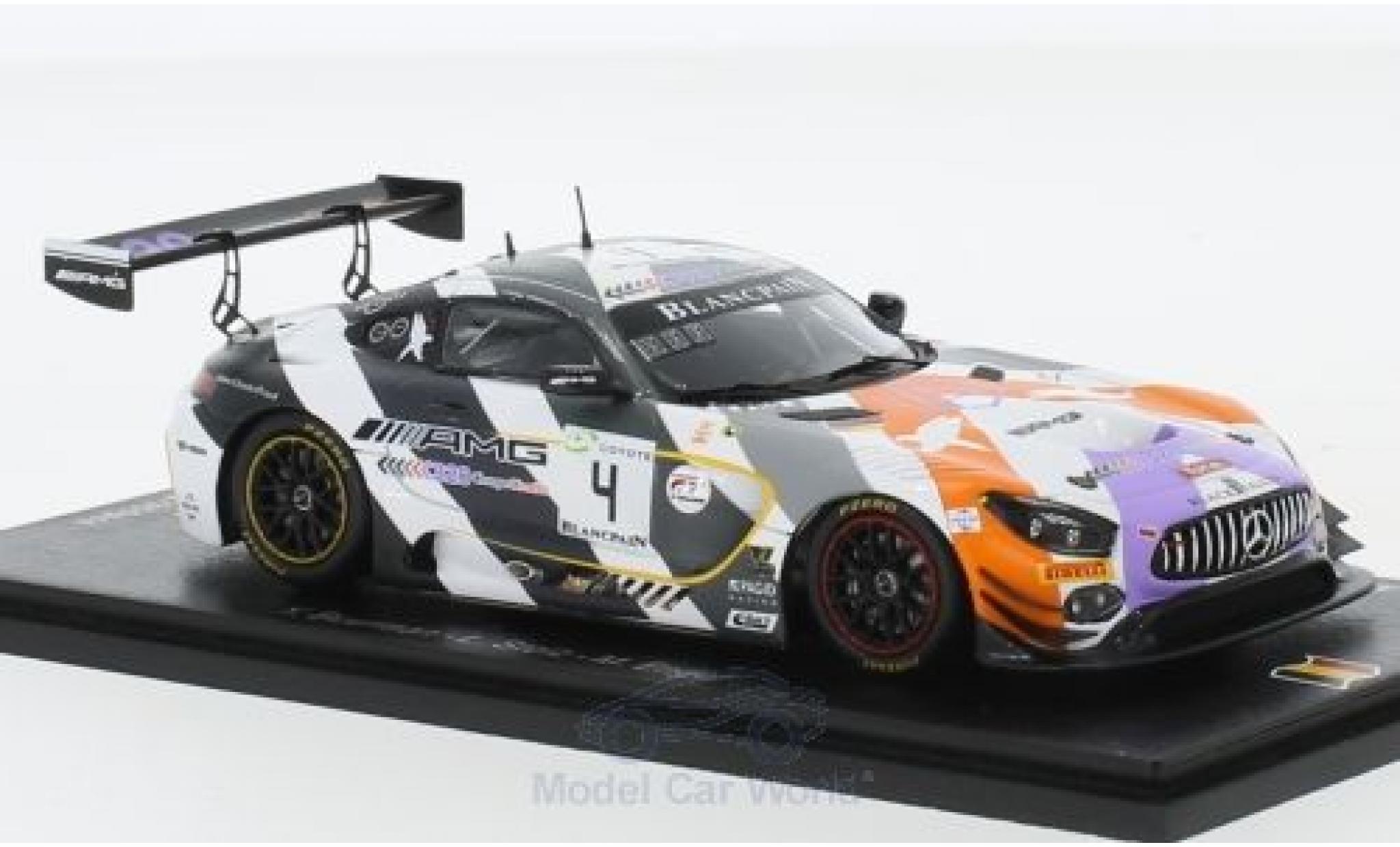 Mercedes AMG GT 1/43 Spark 3 No.4 Black Falcon Team 24h Spa 2018 Y.Buurman/L.Stolz/M.Engel modelauto