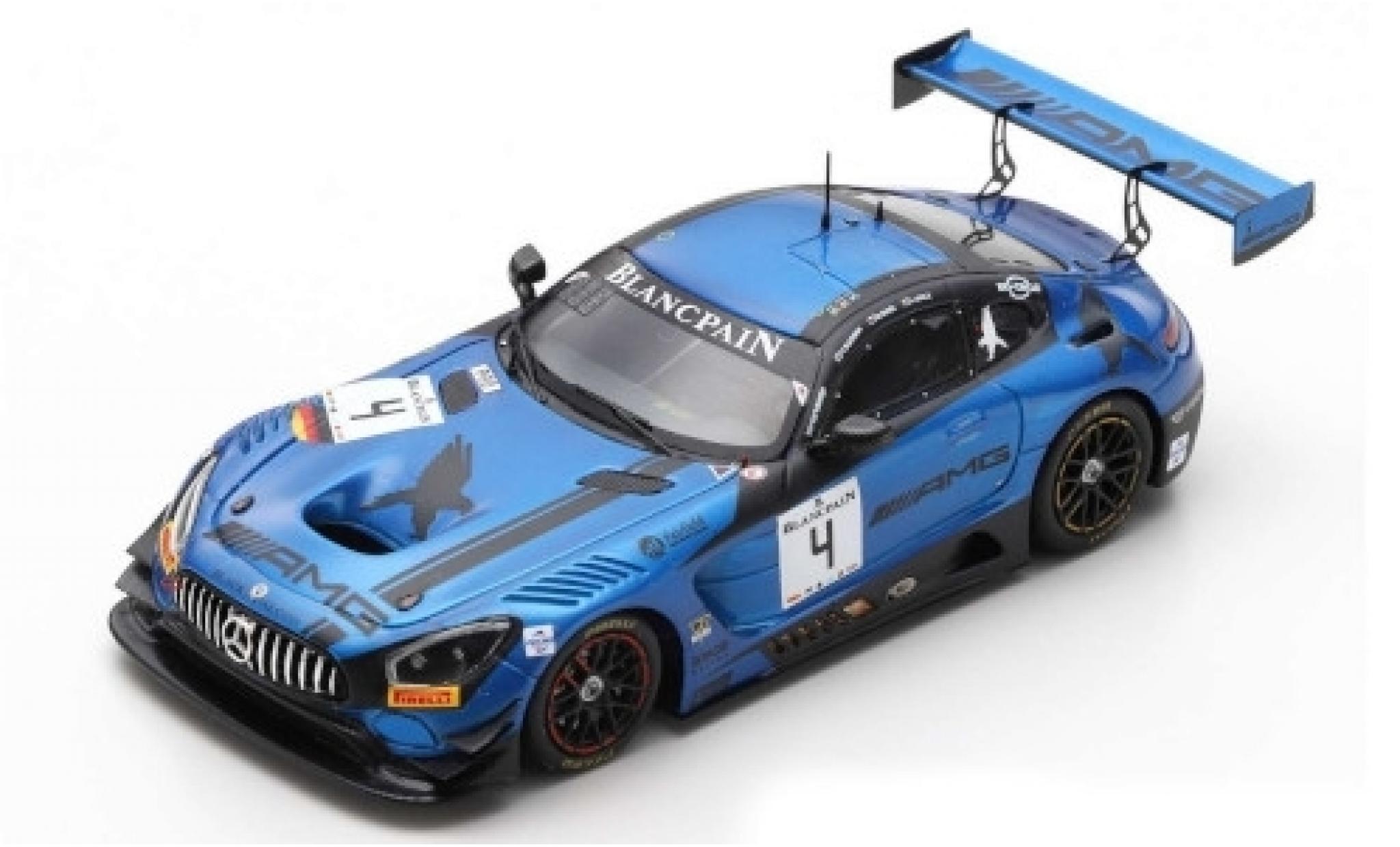 Mercedes AMG GT 1/43 Spark 3 No.4 -AMG Team Black Falcon Witpain GT Series Endurance Cup 2018 Y.Buurman/M.Engel/L.Stolz modelauto