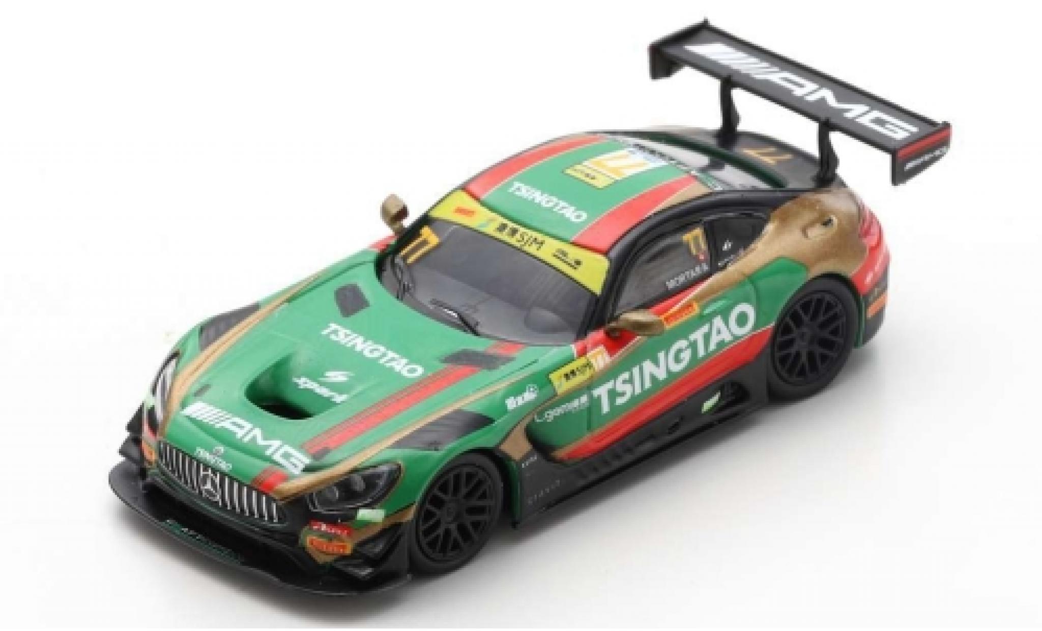 Mercedes AMG GT 1/64 Spark 3 No.77 -AMG Team CraftBamboo Racing Fia GT World Cup Macau 2019 E.Mortara modelauto