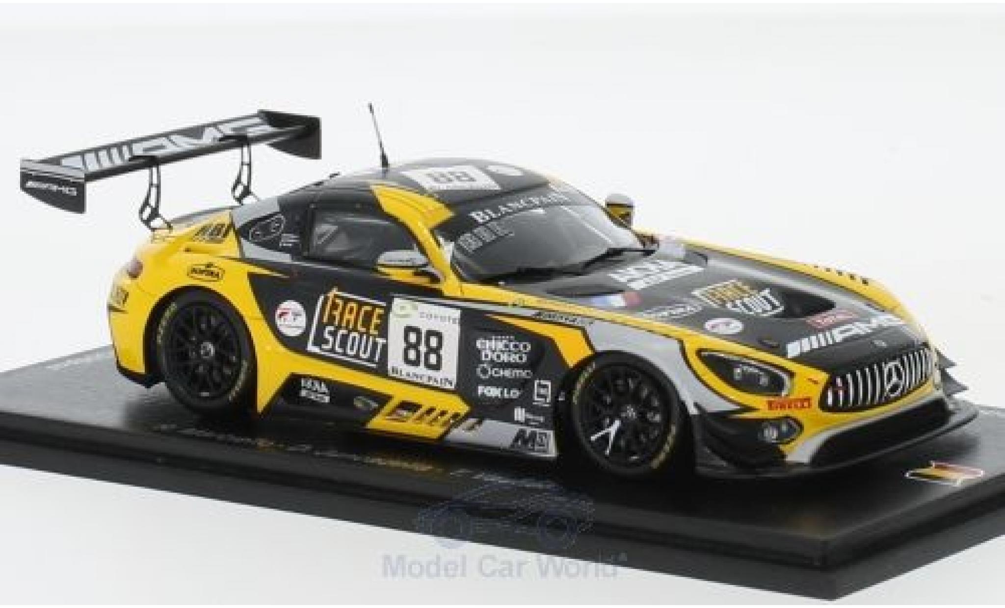 Mercedes AMG GT 1/43 Spark 3 No.88 AMG Team AKKa ASP 24h Spa 2018 R.Marciello/D.Juncadella/T.Vautier modelauto
