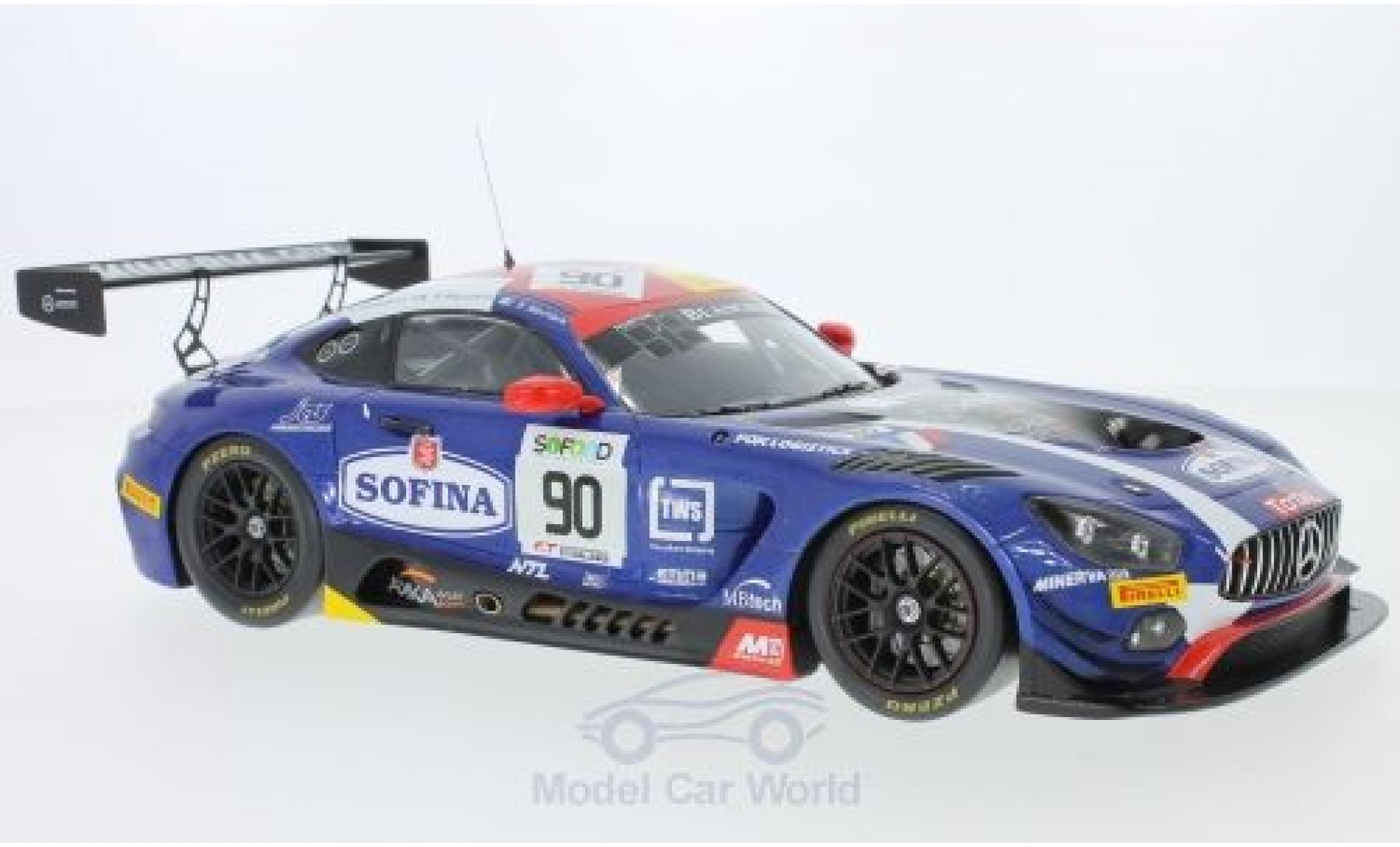 Mercedes AMG GT 1/18 Spark 3 No.90 AKKA ASP 24h Spa 2017 E.Mortara/M.Meadows/R.Marciello modelauto