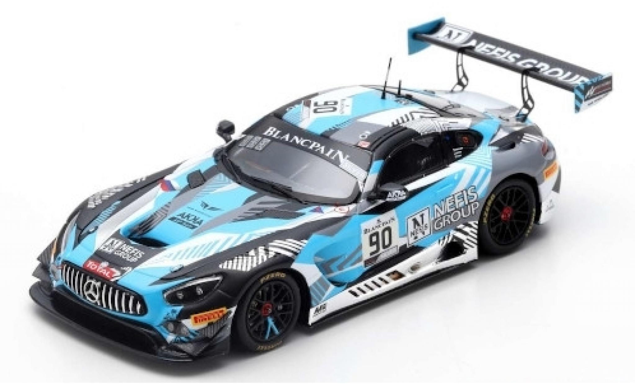 Mercedes AMG GT 1/43 Spark 3 No.90 Akka ASP Team Nefis Group 24h Spa 2019 N.Bastian/T.Boguslavskiy/F.Fraga modelauto