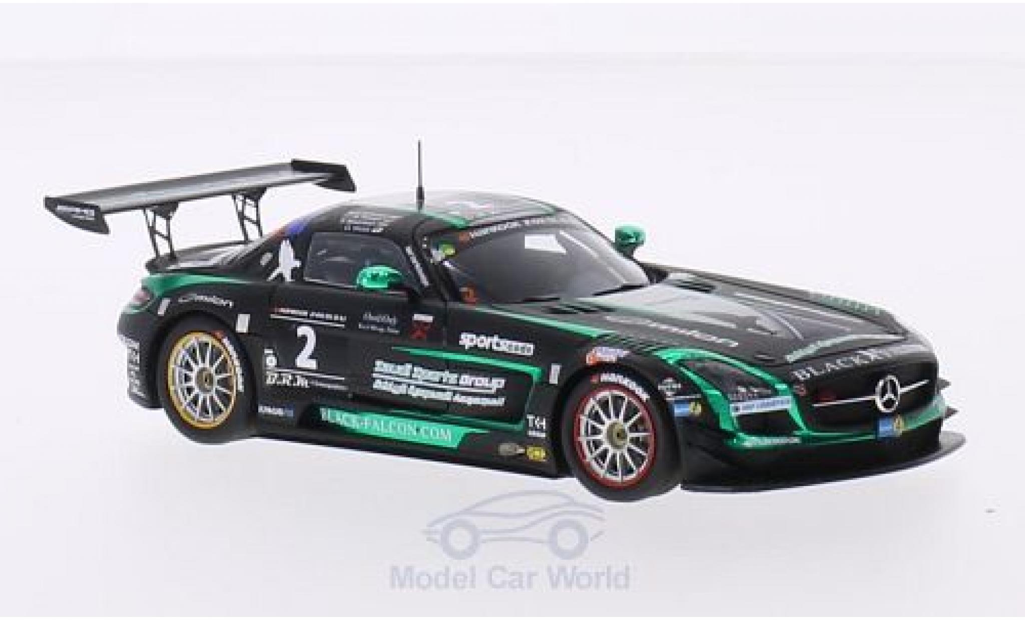 Mercedes SLS 1/43 Spark AMG GT3 No.2 Black Falcon Racing 24h Dubai 2015 A.Al Faisal/H.Haupt/Y.Buurman/O.Webb modelauto