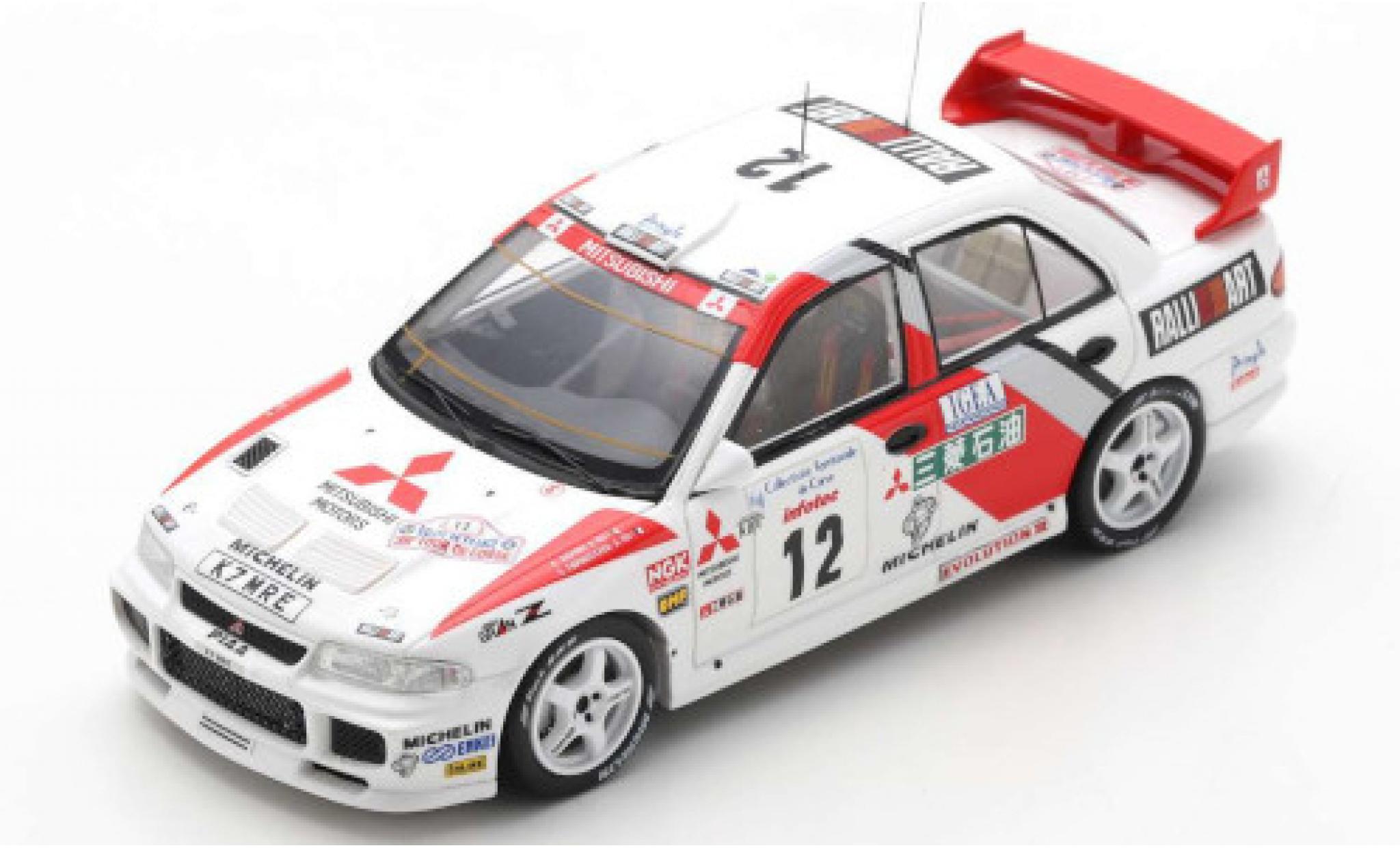 Mitsubishi Lancer 1/43 Spark Evolution III No.12 Rallye WM Tour de Corse 1995 A.Aghini/S.Farnocchia modelauto
