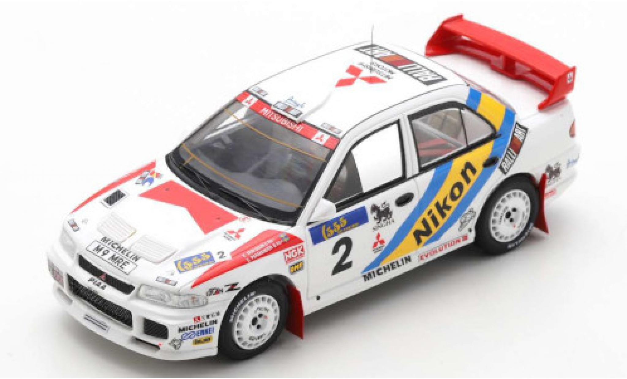 Mitsubishi Lancer 1/43 Spark Evolution III No.2 Marlboro Rallye Hong Kong - Peking 1995 mit Decals K.Eriksson/S.Parmander modelauto