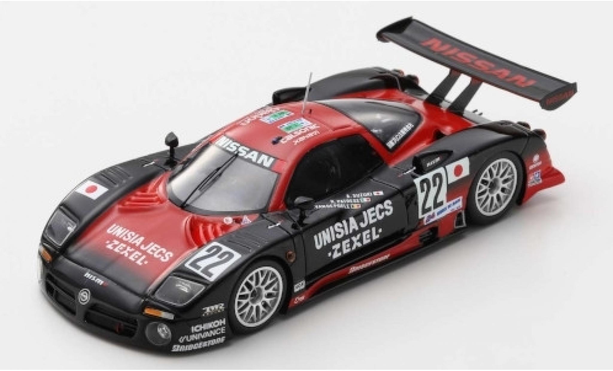 Nissan R390 1/43 Spark GT1 RHD No.22 Motorsport Unisia Jecs 24h Le Mans 1997 A.Suzuki/R.Patrese/E.van de Poele modelauto