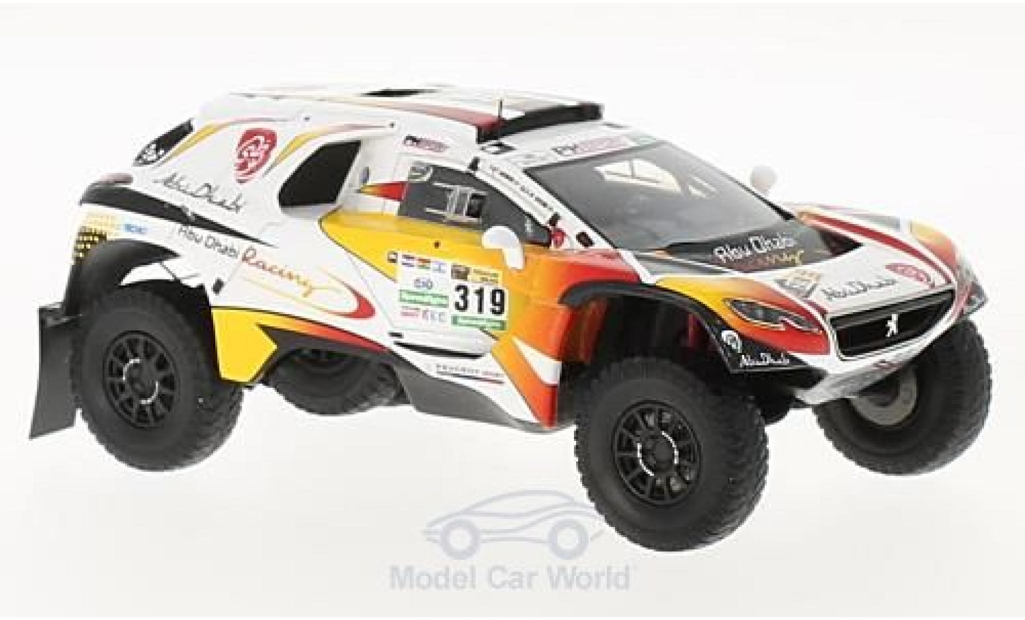 Peugeot 2008 1/43 Spark DKR No.319 Abu Dhabi Racing Rallye Dakar 2017 K.AI Qassimi/P.Maimon modelauto