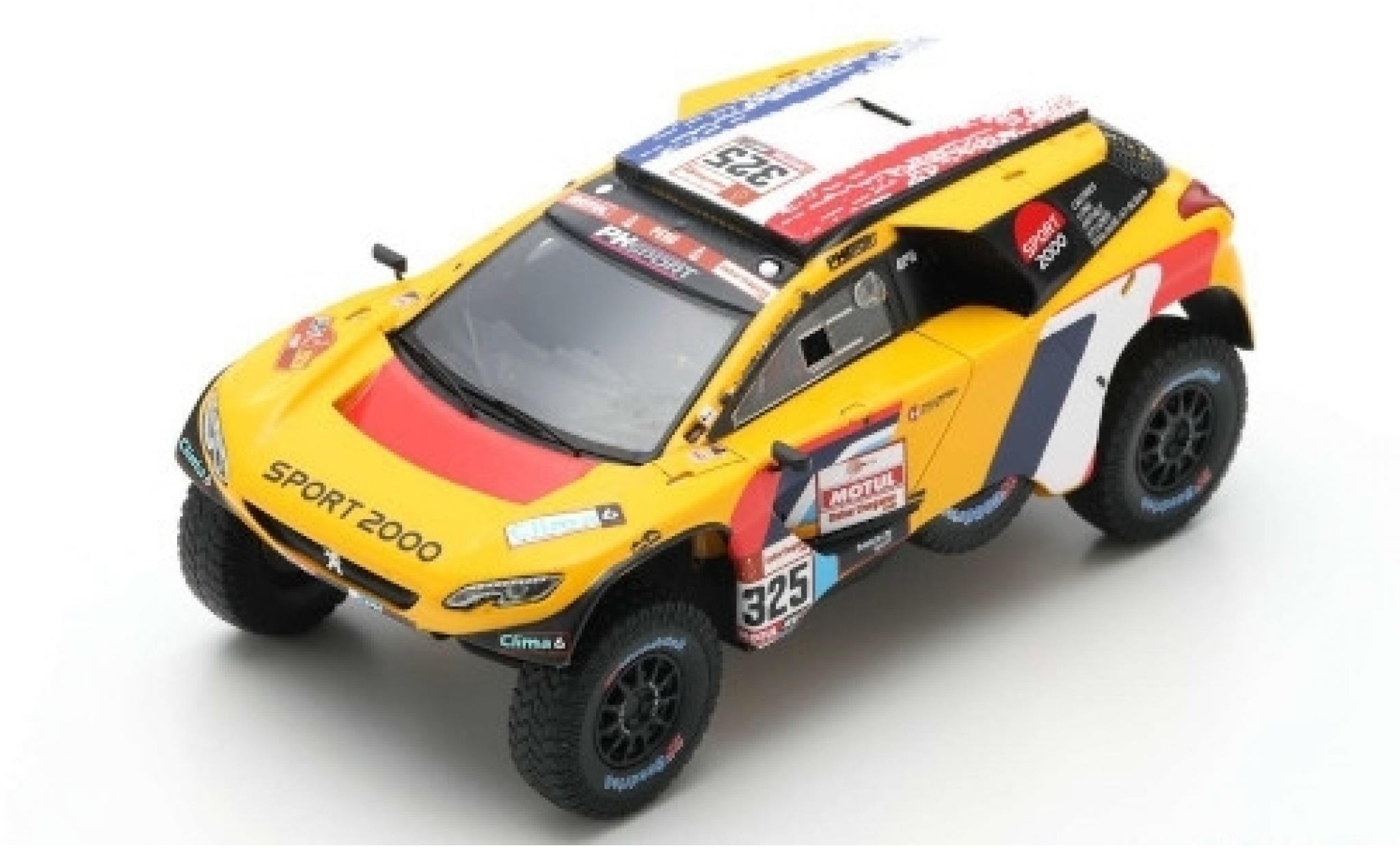 Peugeot 2008 1/43 Spark DKR No.325 PH-Sport Rallye Dakar 2019 P.Lachaume/J-M.Polato modelauto