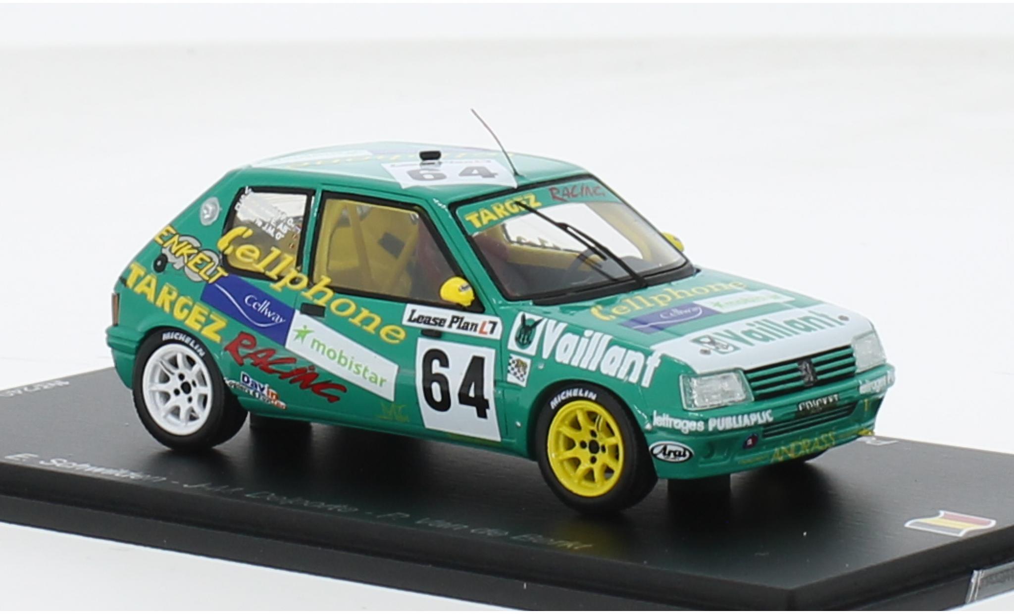Peugeot 205 1/43 Spark GTI No.64 Ecurie Bruxelloise 24h Spa 1997 1:43 modelauto