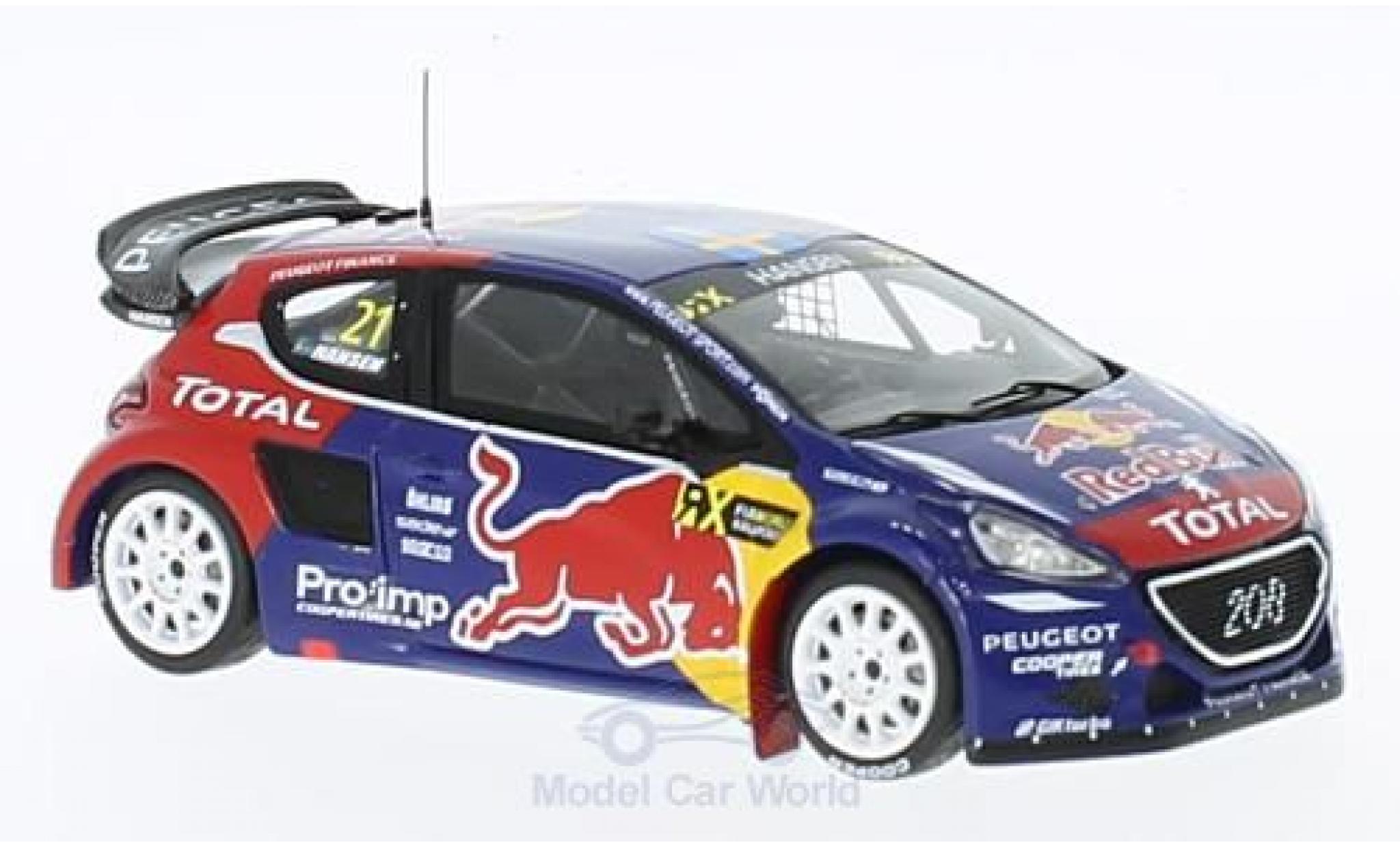 Peugeot 208 1/43 Spark WRX No.21 Team Hansen Red Bull Rallye-Cross WM Frankreich 2015 T.Hansen modelauto