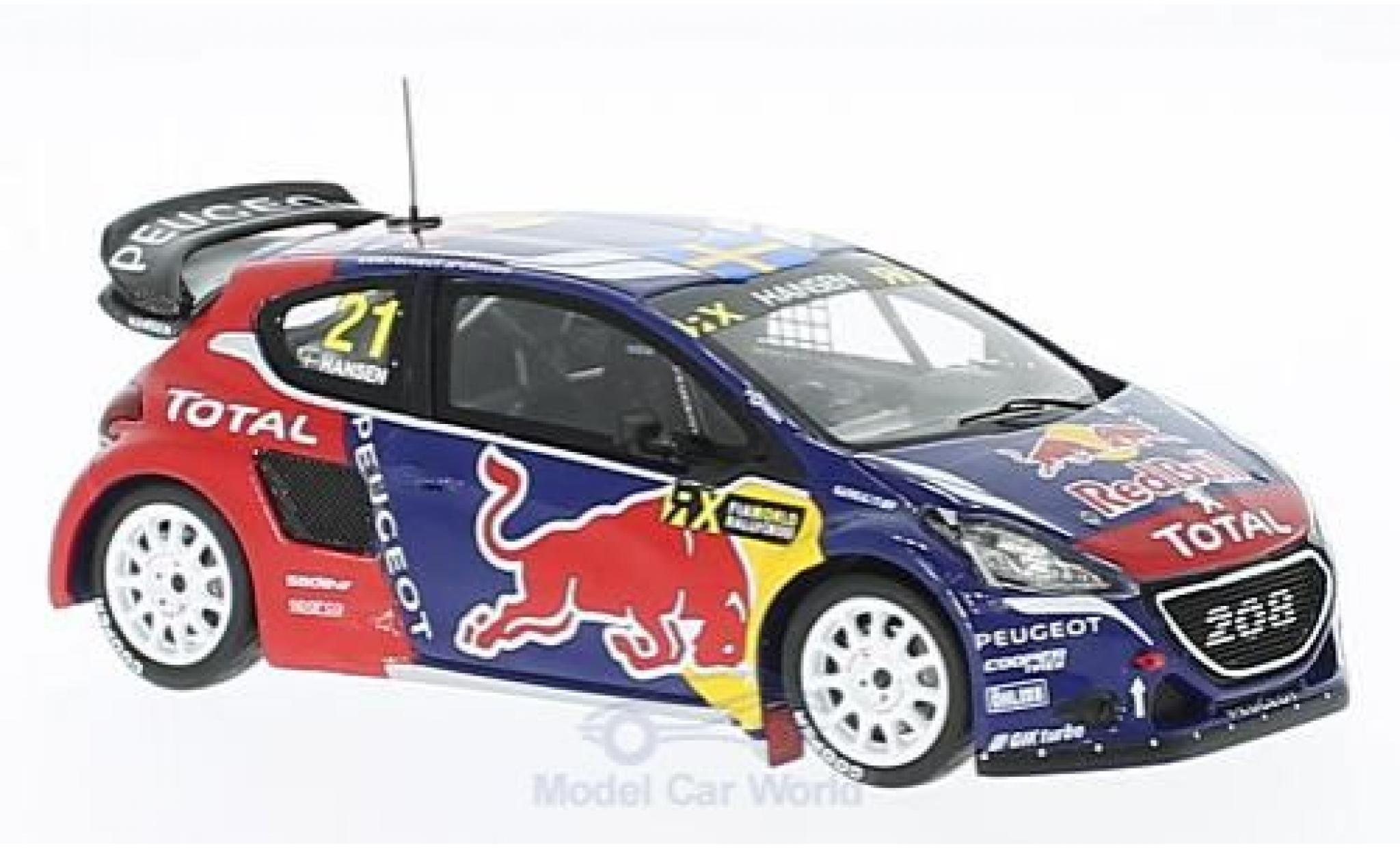 Peugeot 208 1/43 Spark WRX No.21 Team Hansen Red Bull Rallye-Cross WM Kanada 2016 T.Hansen modelauto