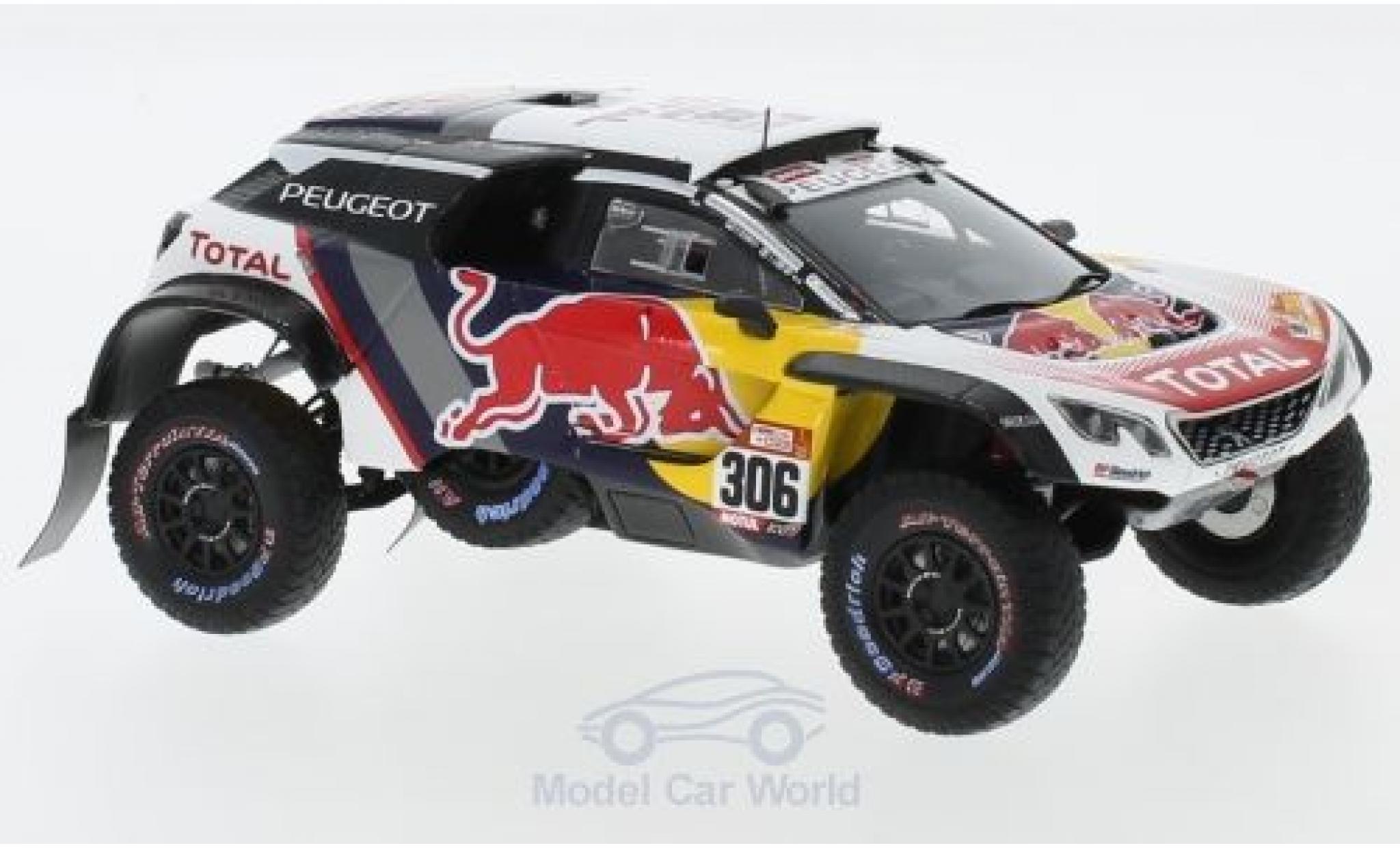 Peugeot 3008 1/43 Spark DKR Maxi No.306 Team Total Rallye Dakar 2018 S.Loeb/D.Elena modelauto