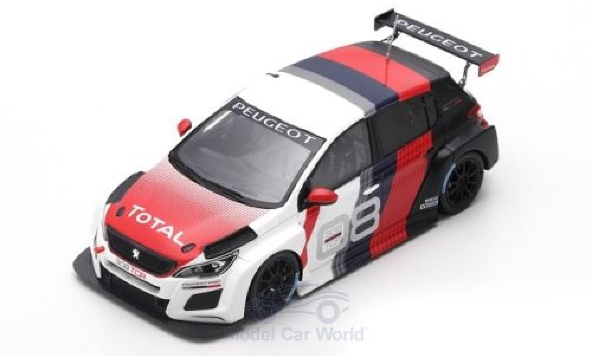 Peugeot 308 1/43 Spark TCR TCR International Series 2018 Pr&auml;sentationsfahrzeug modelauto