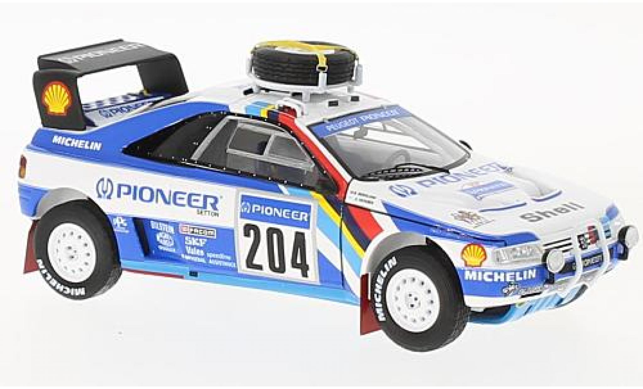 Peugeot 405 1/43 Spark T16 Grand Raid No.204 Pioneer Rallye Dakar Paris 1988 A.Vatanen/B.Berglund modelauto
