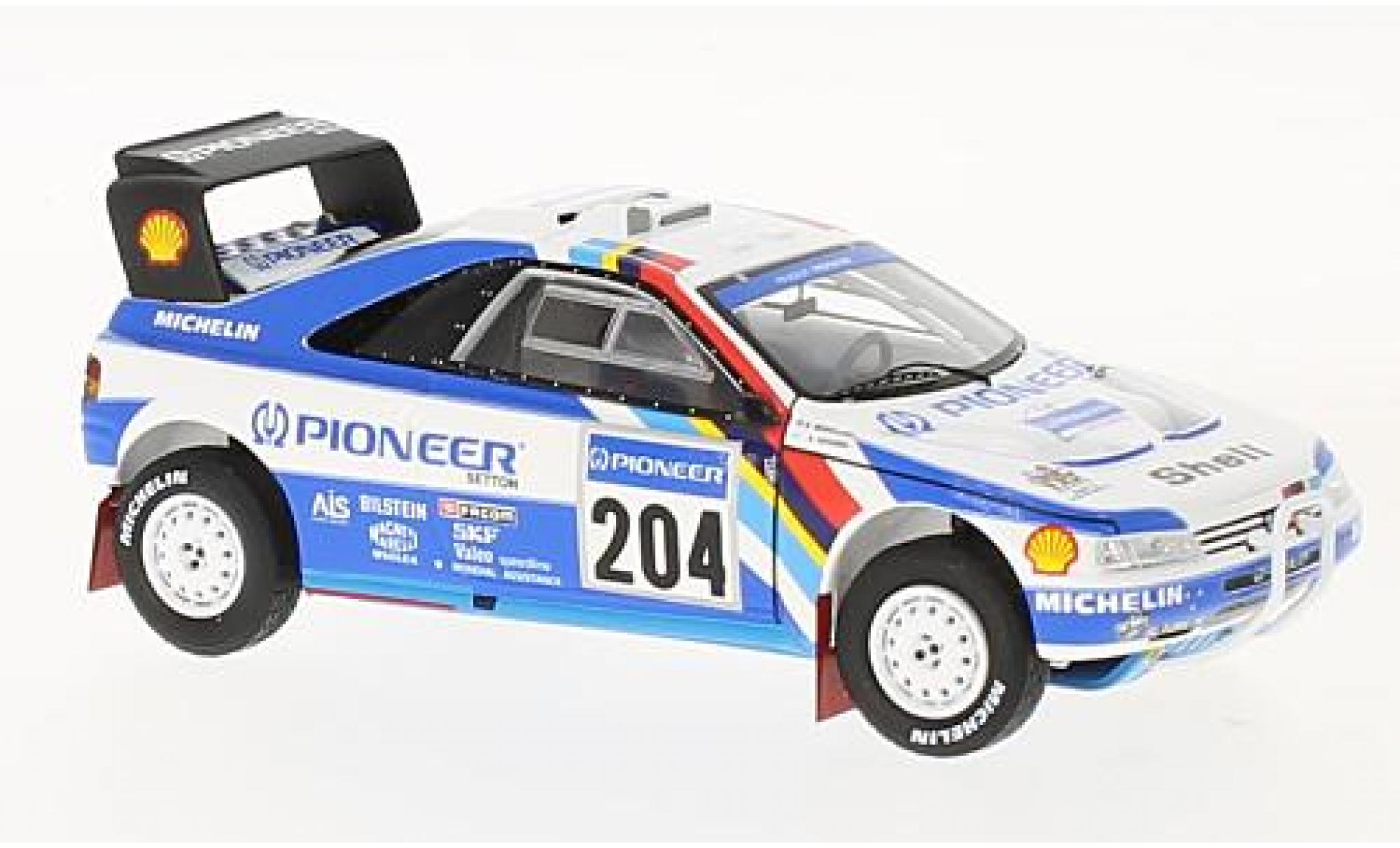 Peugeot 405 1/43 Spark T16 Grand Raid No.204 Pioneer Rallye Dakar Paris 1989 A.Vatanen/B.Berglund modelauto