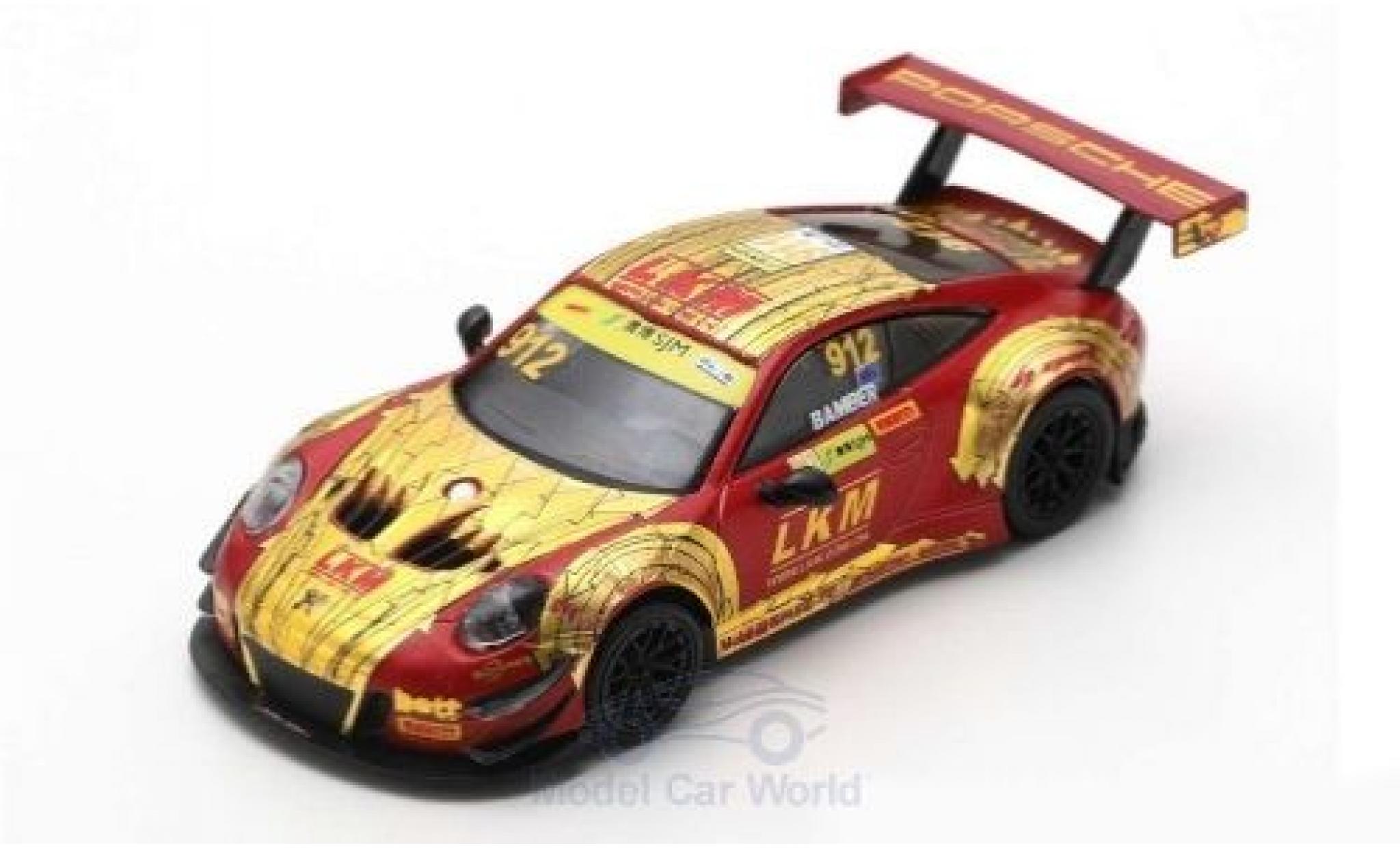 Porsche 991 GT3 R 1/18 Spark 911 () GT3 R No.912 Manthey Racing Fia GT World Cup Macau 2018 E.Bamber modelauto