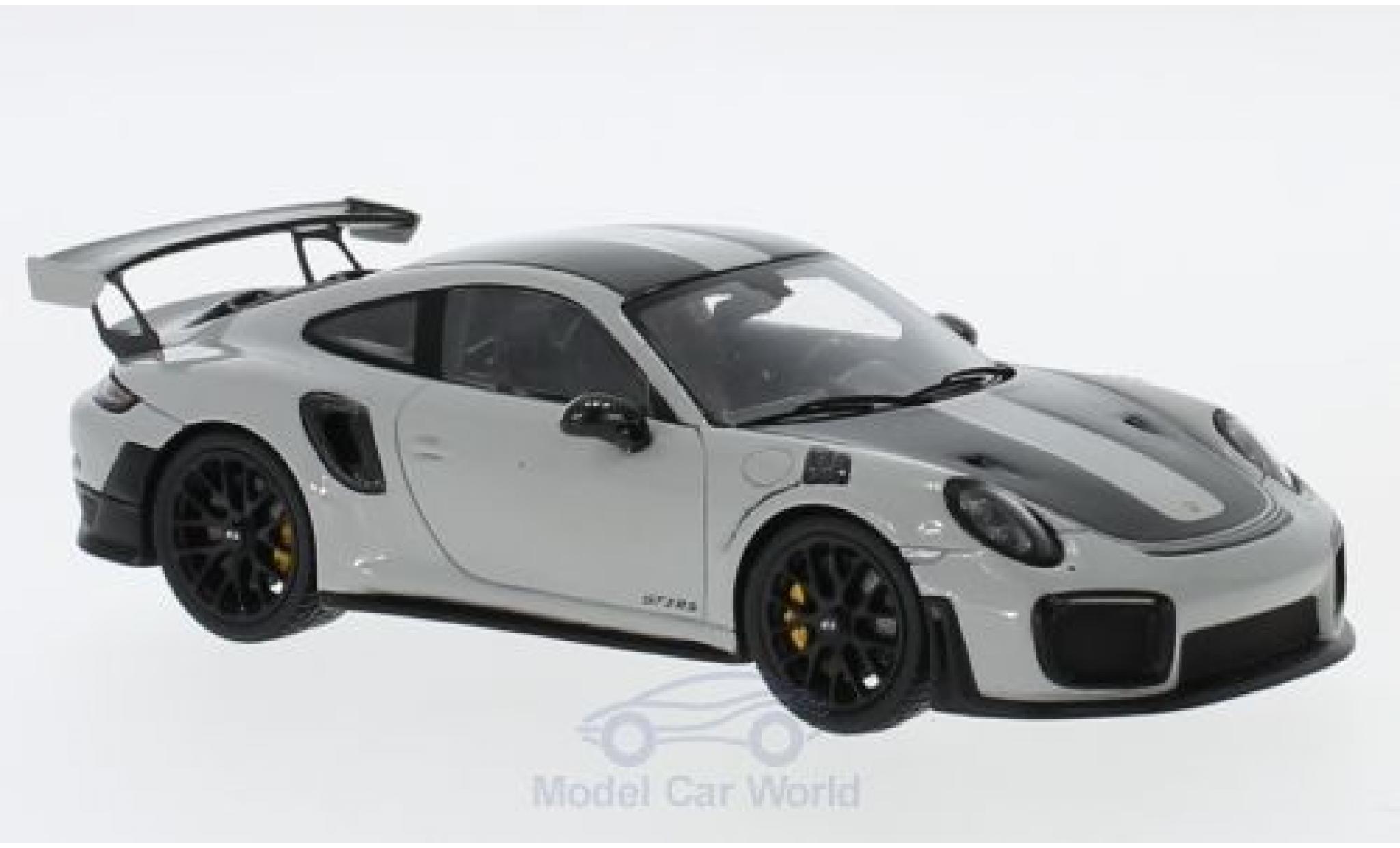 Porsche 991 GT2 RS 1/43 Spark 911 ( II) GT2 RS grijs/zwart 2018 Weissach Package modelauto