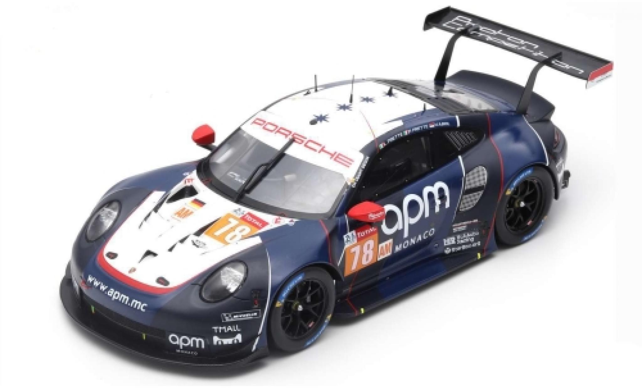 Porsche 992 RSR 1/43 Spark 911 (991) RSR No.78 Proodon Competition 24h Le Mans 2019 L.Prette/P.Prette/V.Abril modelauto
