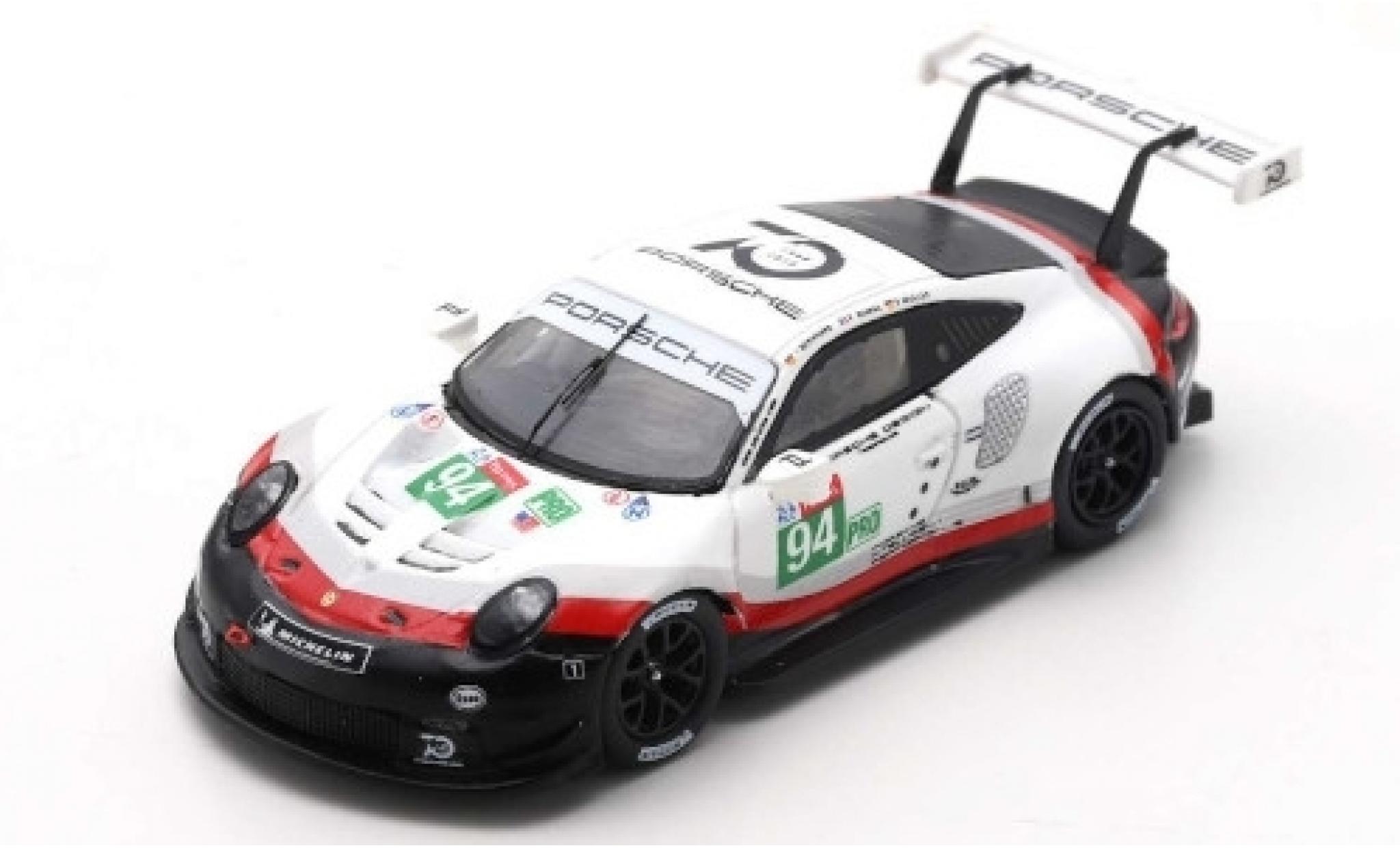 Porsche 991 RSR 1/64 Spark 911 () RSR No.94 GT Team 24h Le Mans 2018 R.Dumas/T.Bernhard/S.M&uuml;ller modelauto