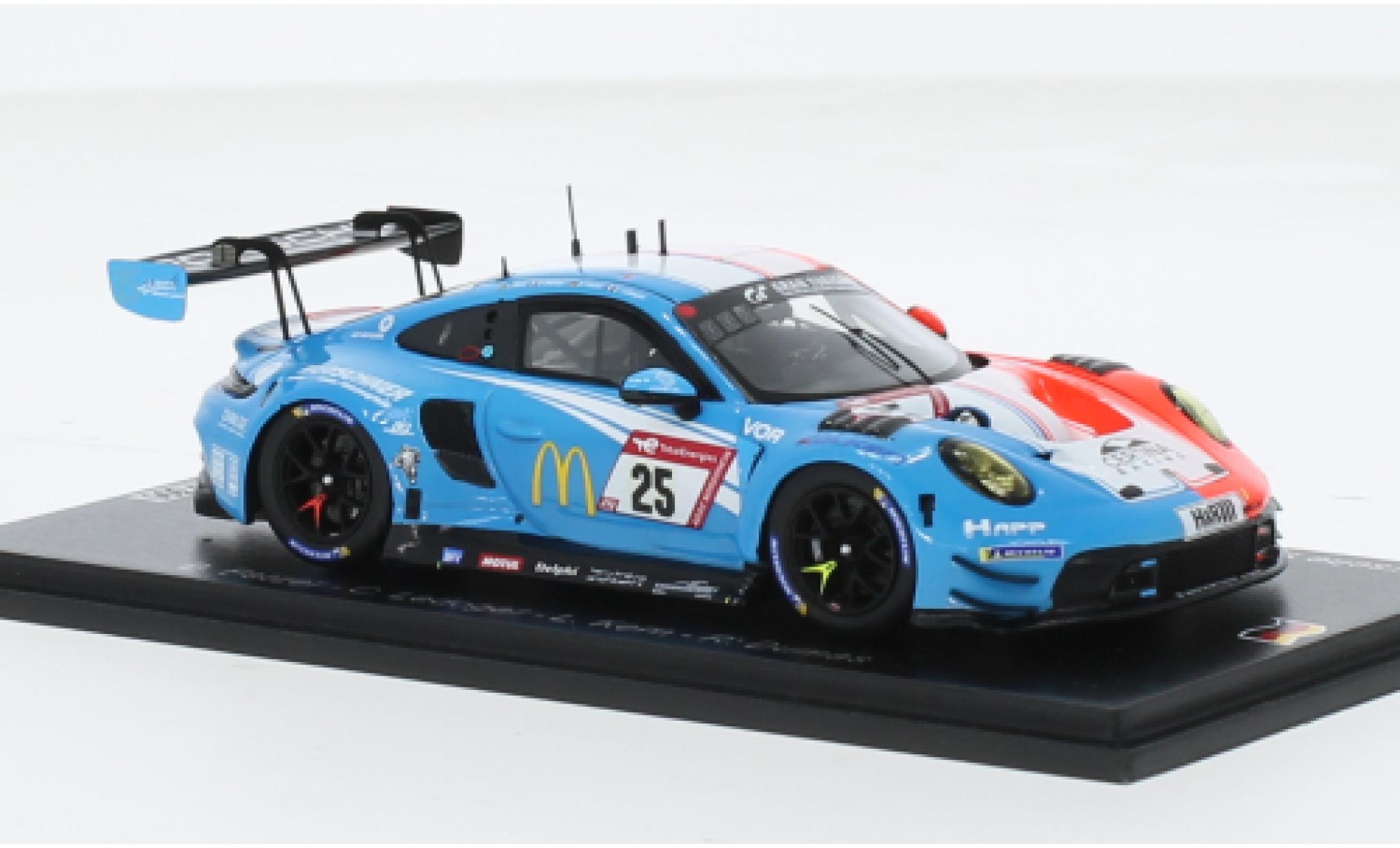 Porsche 992 GT3 1/43 Spark 911  No.25 Huber Motorsport 24h N&uuml;rburgring 2023 1:43 modelauto