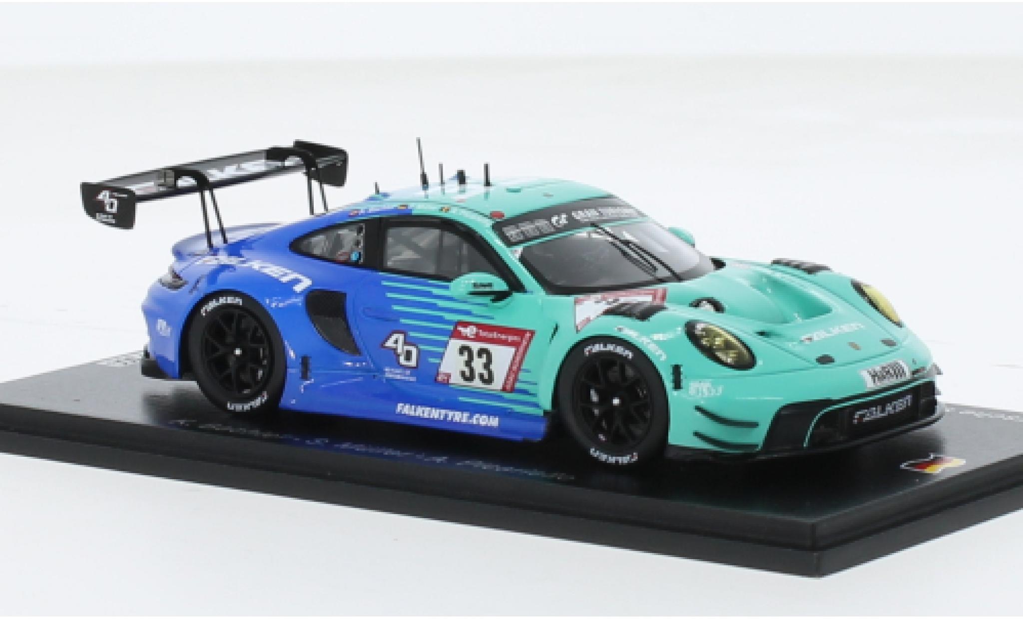 Porsche 992 GT3 R 1/43 Spark 911  No.33 Falken Motorsports Falken 24h N&uuml;rburgring 2023 1:43 modelauto